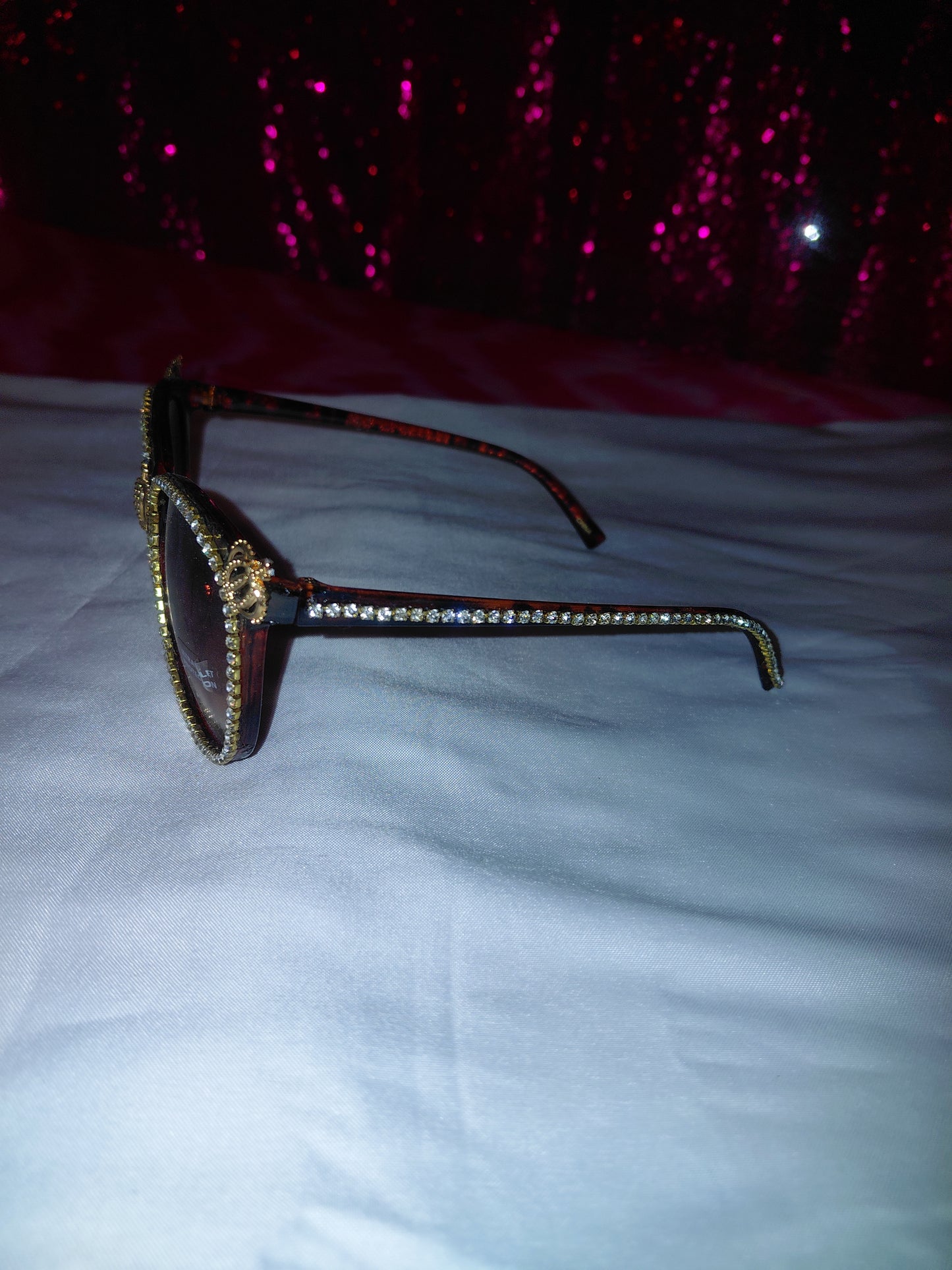 Cocomoney Glasses custom 1 of 1 pair sunglasses gemstones plastic materials uv COCOMONEY.STORE