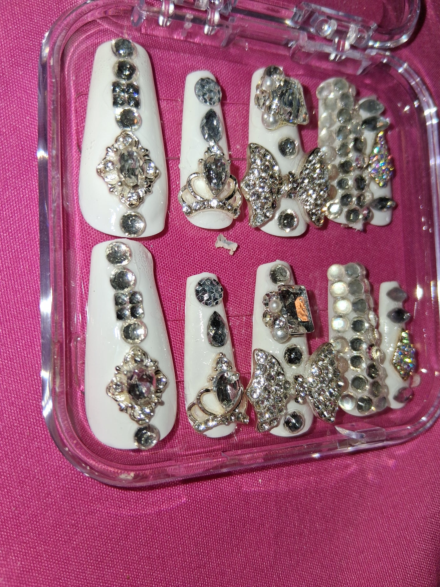 COCOMONEY NAILS CUSTOM 1 OF 1 GLUE ON PRESS ON COMES WITH FREE GIFTS #b50