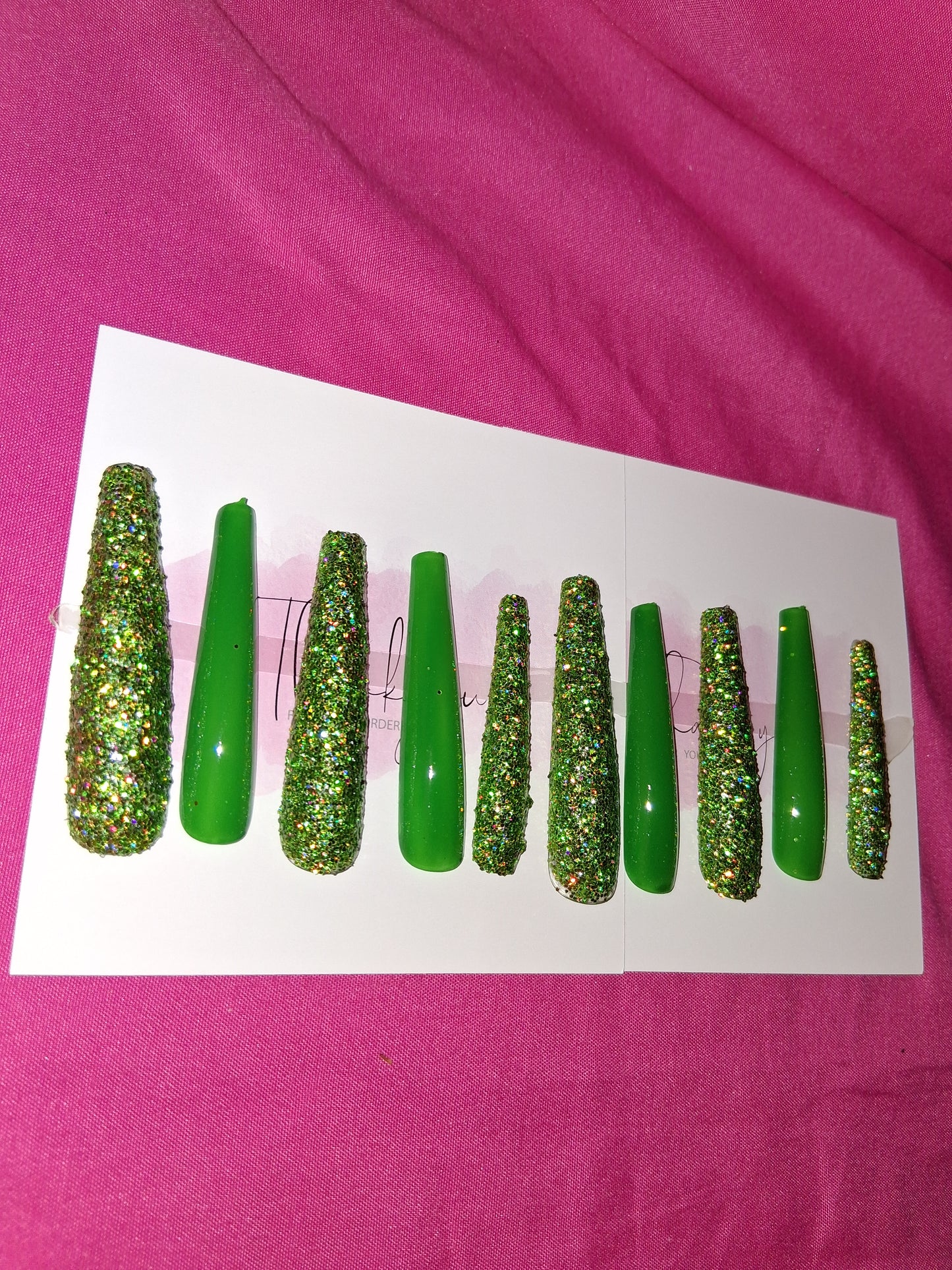 COCOMONEY NAILS CUSTOM 1 OF 1 GLUE ON PRESS ON COMES WITH FREE GIFTS #g4