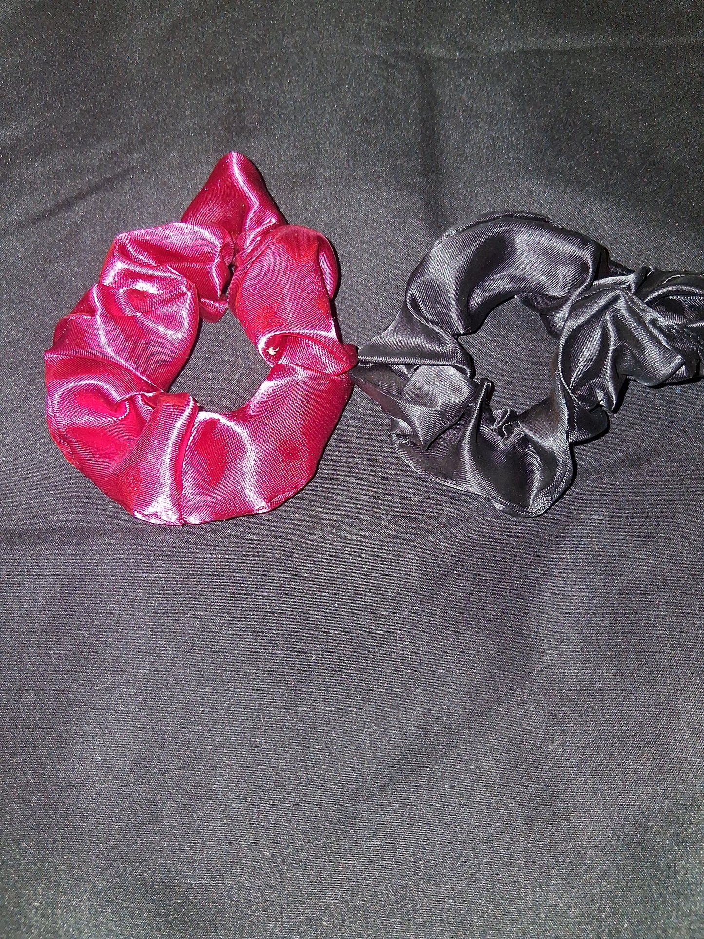 COCOMONEY HAIR SCRUNCHIES 2 PIECES SATIN OR VELVET