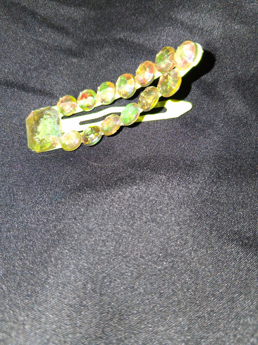 COCOMONEY HAIR CLIP 3INCH CUSTOM 1 OF A KIND PIECE with gemstones