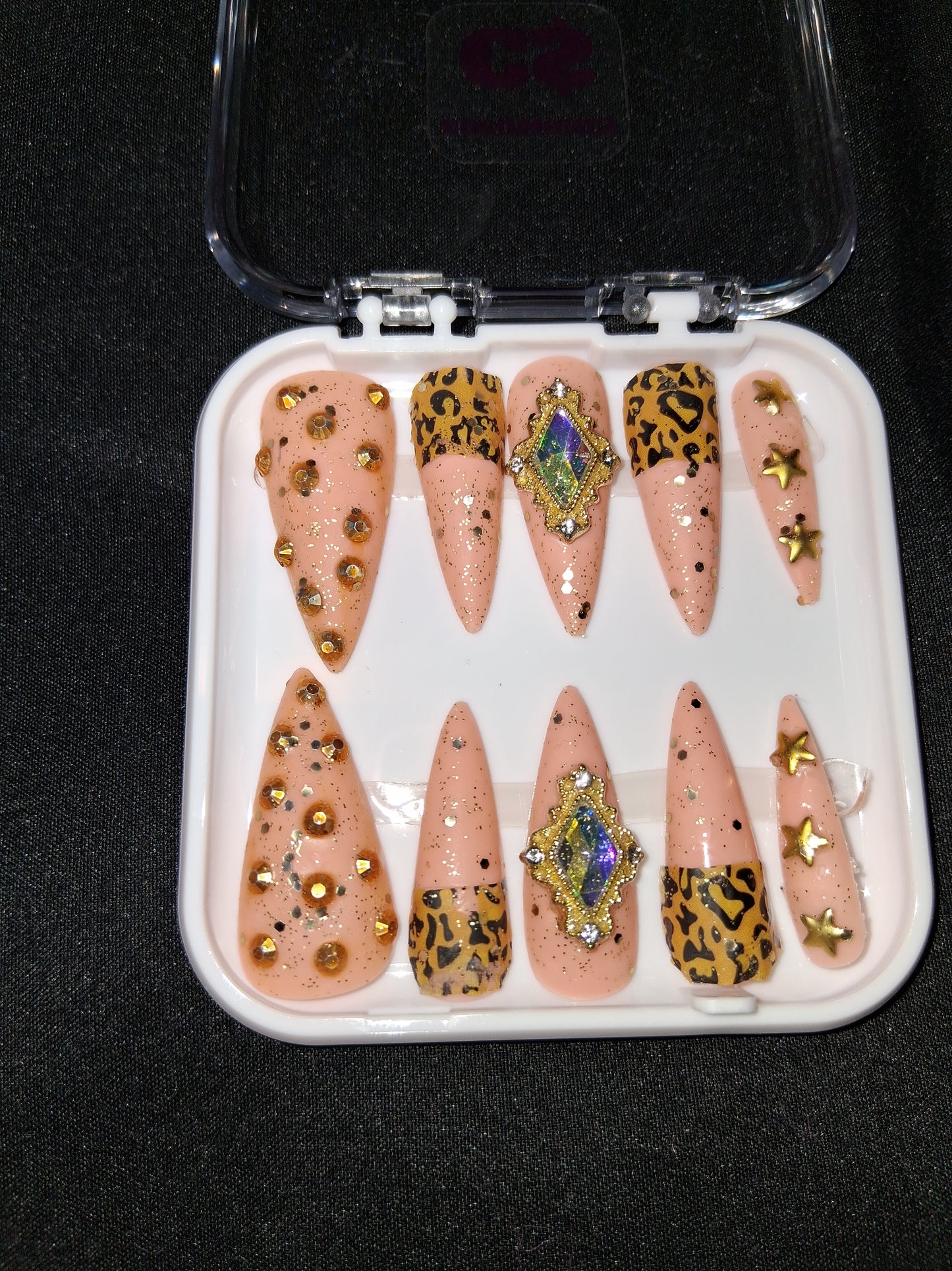COCOMONEY NAILS CUSTOM ONE OF A KIND PIECES WITH NAIL BAG AND FREE GIFTS ACRYLIC