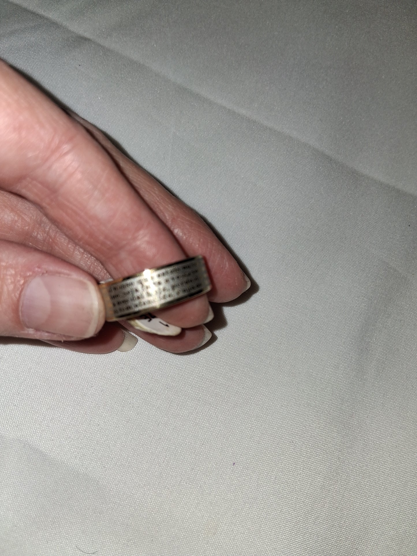 COCOMONEY Men's ring costume jewelry size 9 stainless steel Lords Prayer