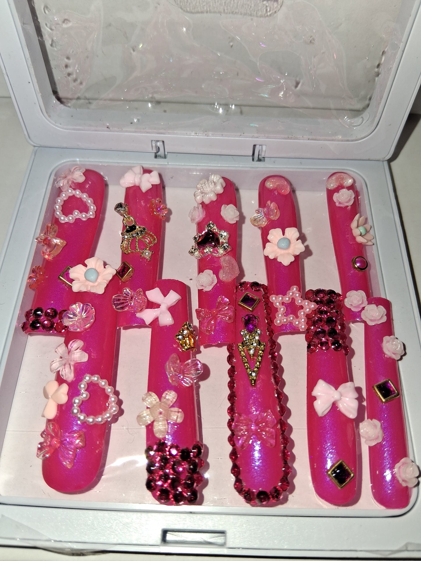 COCOMONEY NAILS CUSTOM 1 OF 1 GLUE ON PRESS ON COMES WITH FREE GIFTS #o72