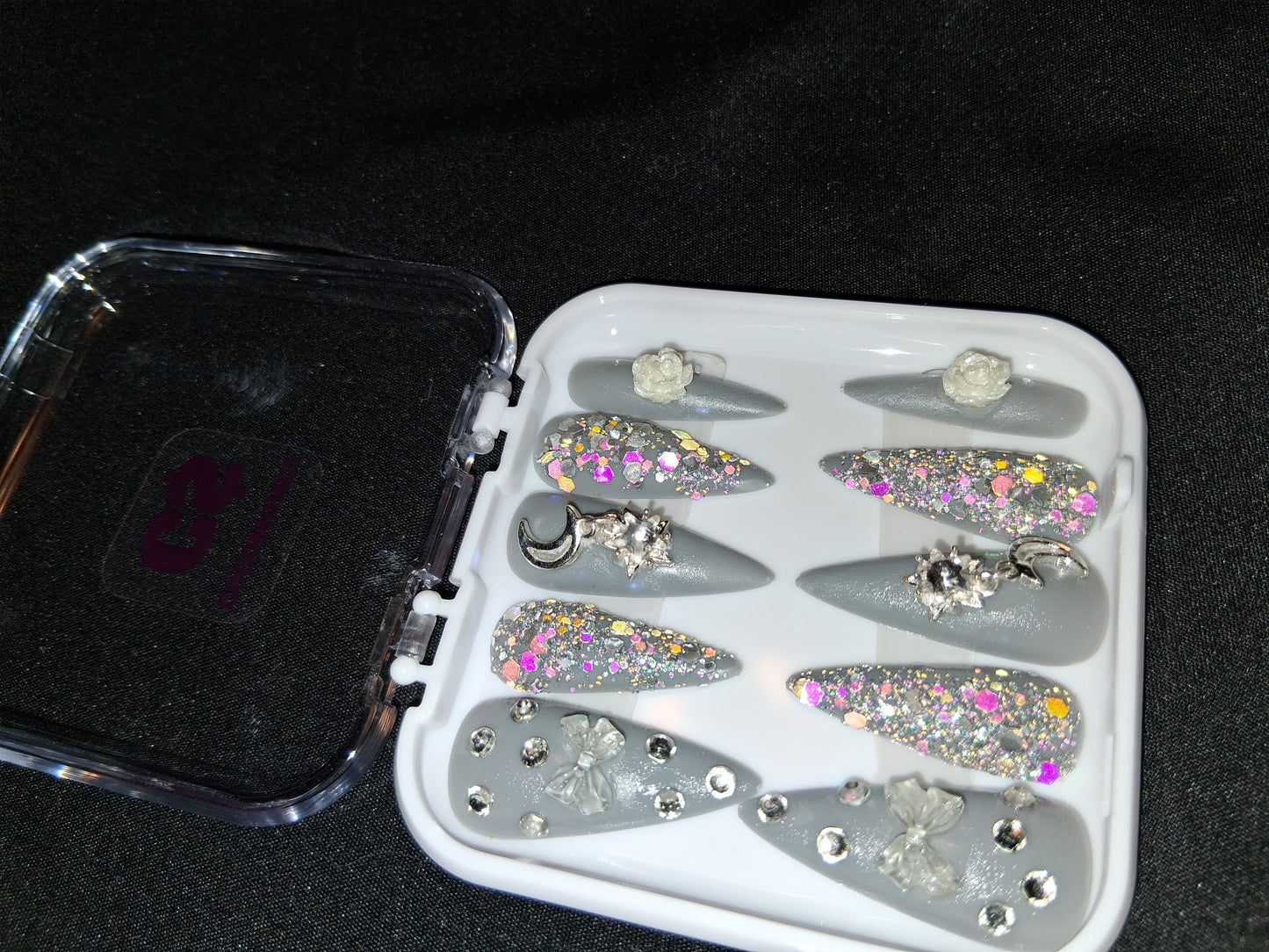COCOMONEY NAILS CUSTOM ONE OF A KIND PIECES WITH NAIL BAG AND FREE GIFTS ACRYLIC