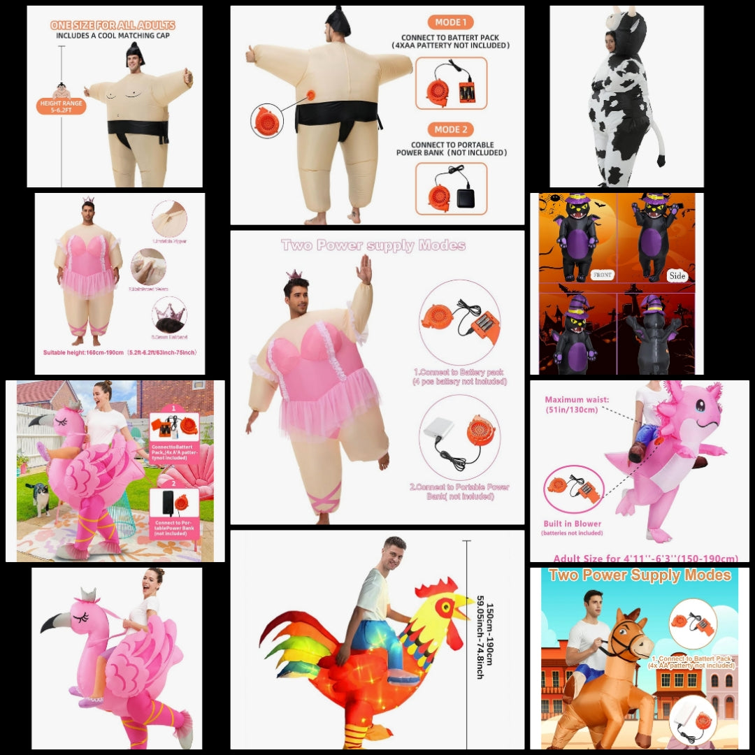 Adults Inflatable Halloween Costumes with pump