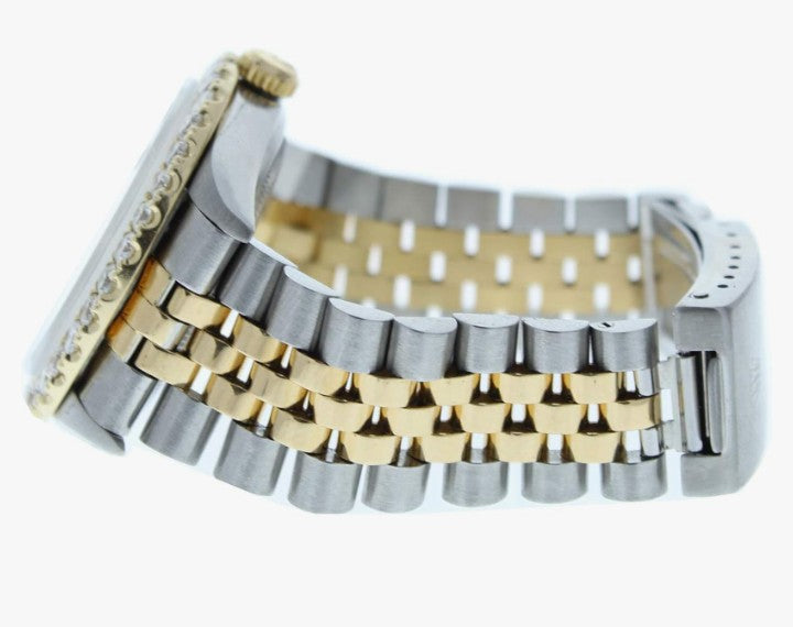 Rolex Datejust 36mm Watch 16233 Custom Mother of Pearl Diamond Dial & 3CT Diamond Bezel (Preowned)