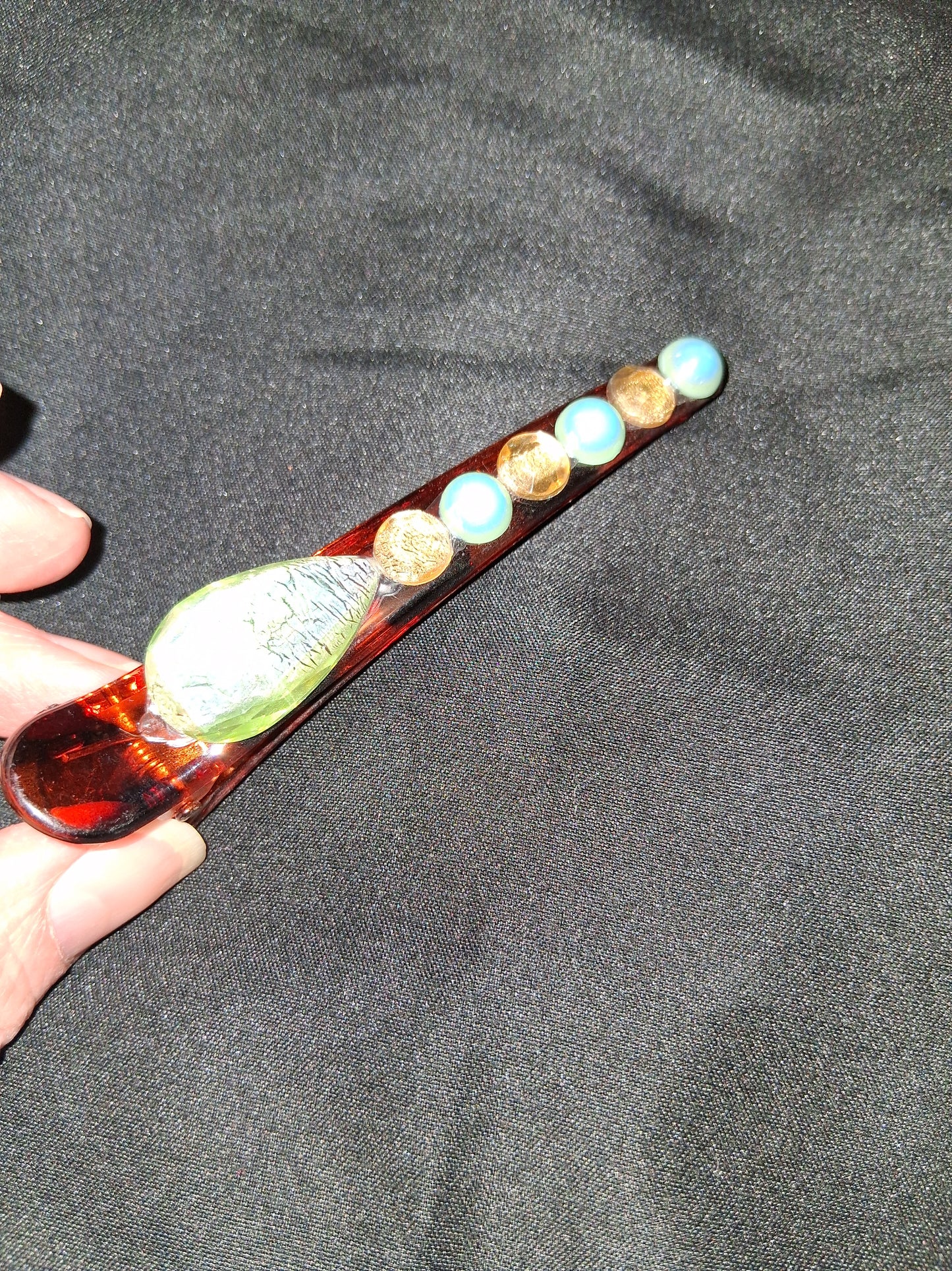 COCOMONEY HAIR CLIP 3INCH CUSTOM 1 OF A KIND PIECE with gemstones