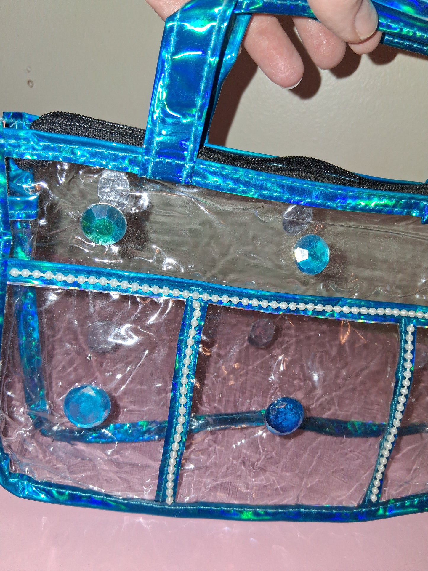 COCOMONEY ACCESSORY OR MAKEUP BAG 9HALF IN BY 6IN BY 2 IN custom 1 of a kind