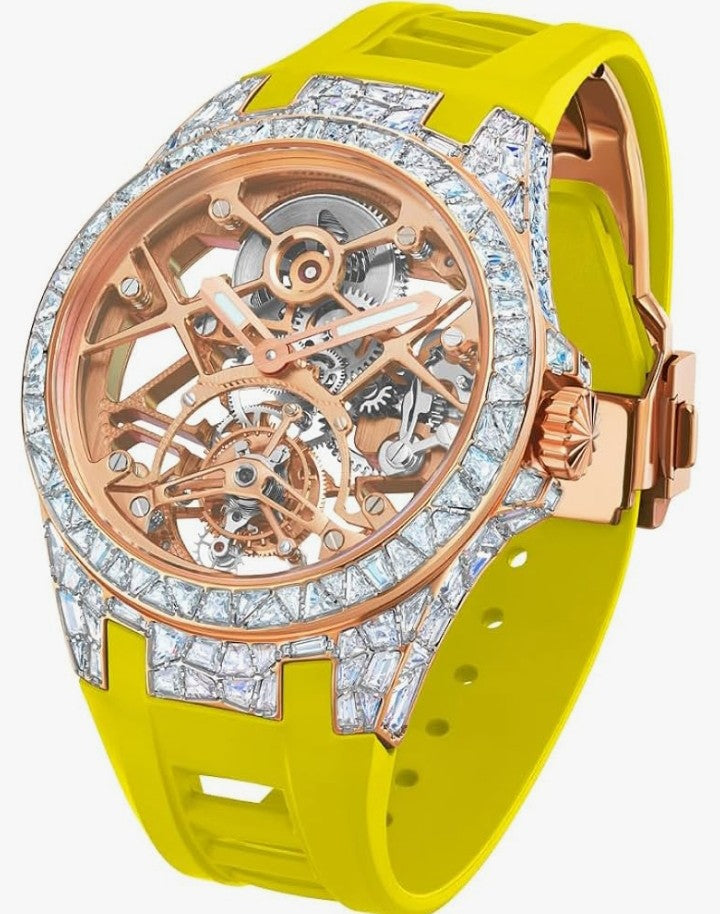 HEMUDU Crystal Luxury for Men Watches Real Tourbillon Brilliant Hollowing Dial Luminous Diamonds Case Women
