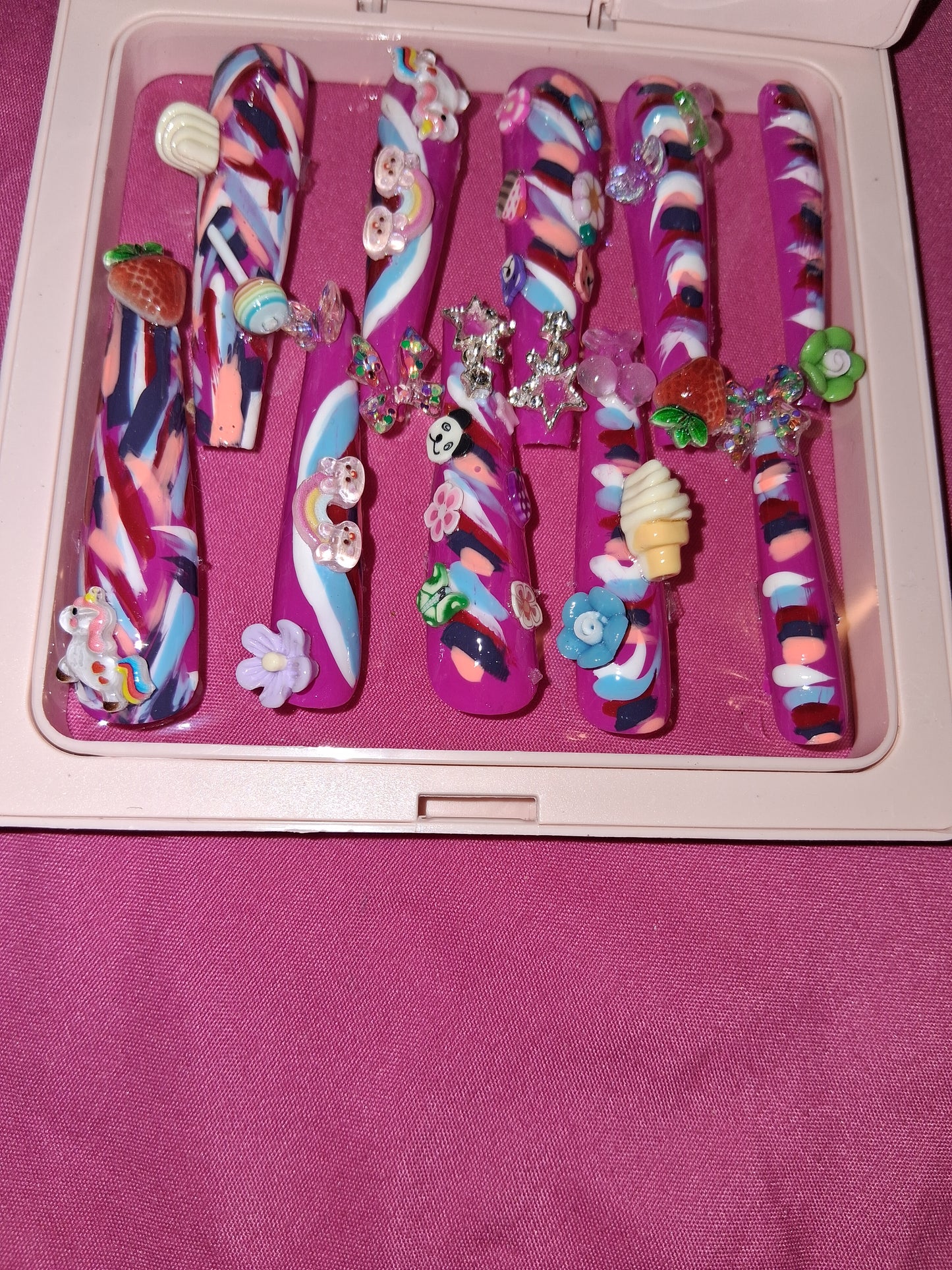 COCOMONEY NAILS CUSTOM 1 OF 1 GLUE ON PRESS ON COMES WITH FREE GIFTS #p1