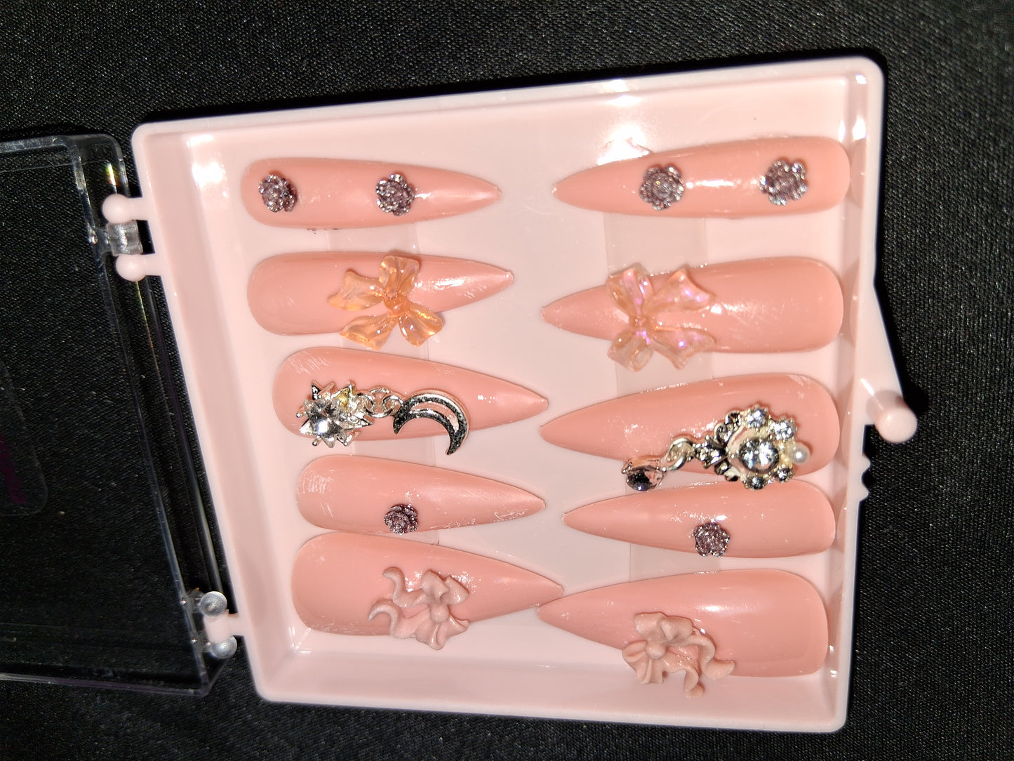 COCOMONEY NAILS CUSTOM ONE OF A KIND PIECES WITH NAIL BAG AND FREE GIFTS