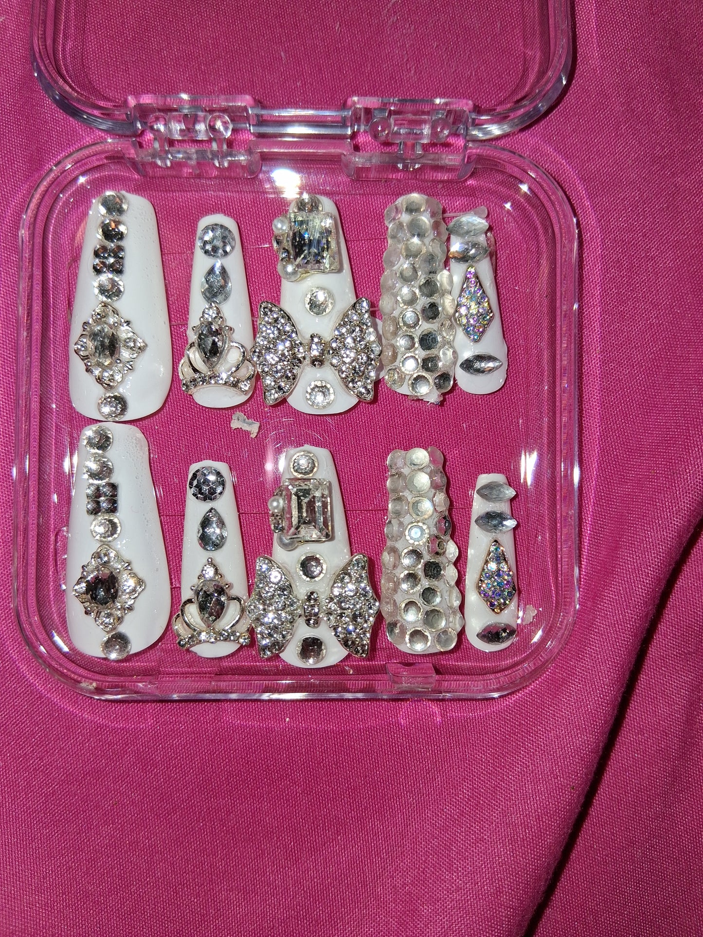 COCOMONEY NAILS CUSTOM 1 OF 1 GLUE ON PRESS ON COMES WITH FREE GIFTS #b50