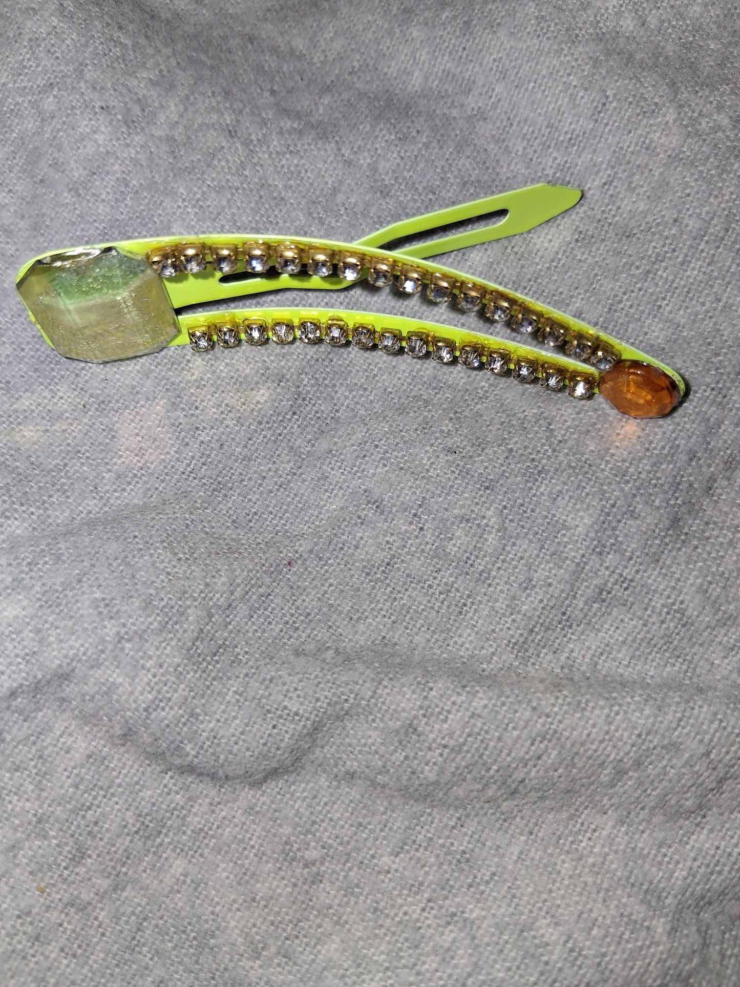 COCOMONEY HAIR CLIP 3INCH CUSTOM 1 OF A KIND PIECE with gemstones