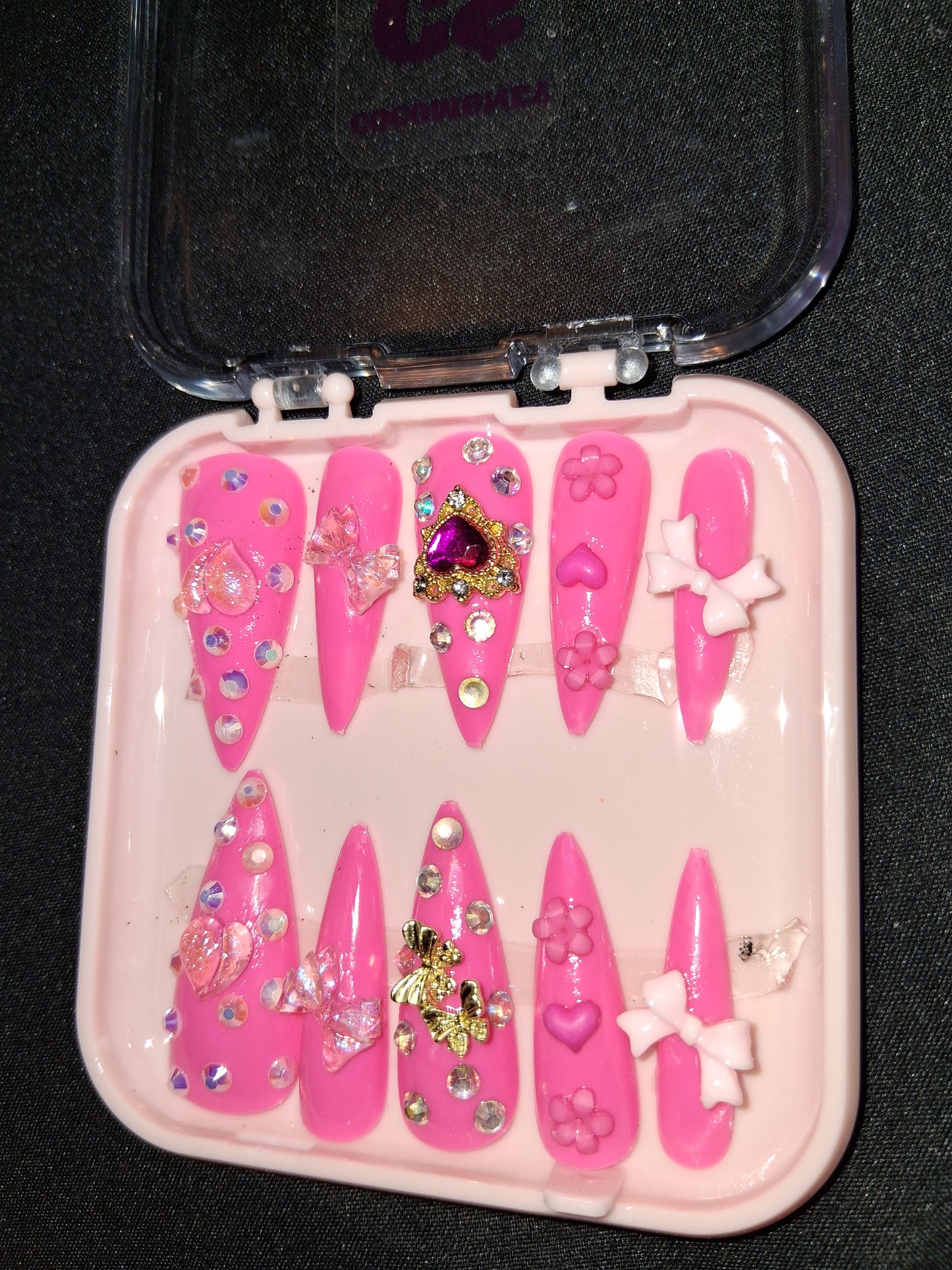 COCOMONEY NAILS CUSTOM 1 OF A KIND PIECES ACRYLIC COMES WITH FREE GIFTS