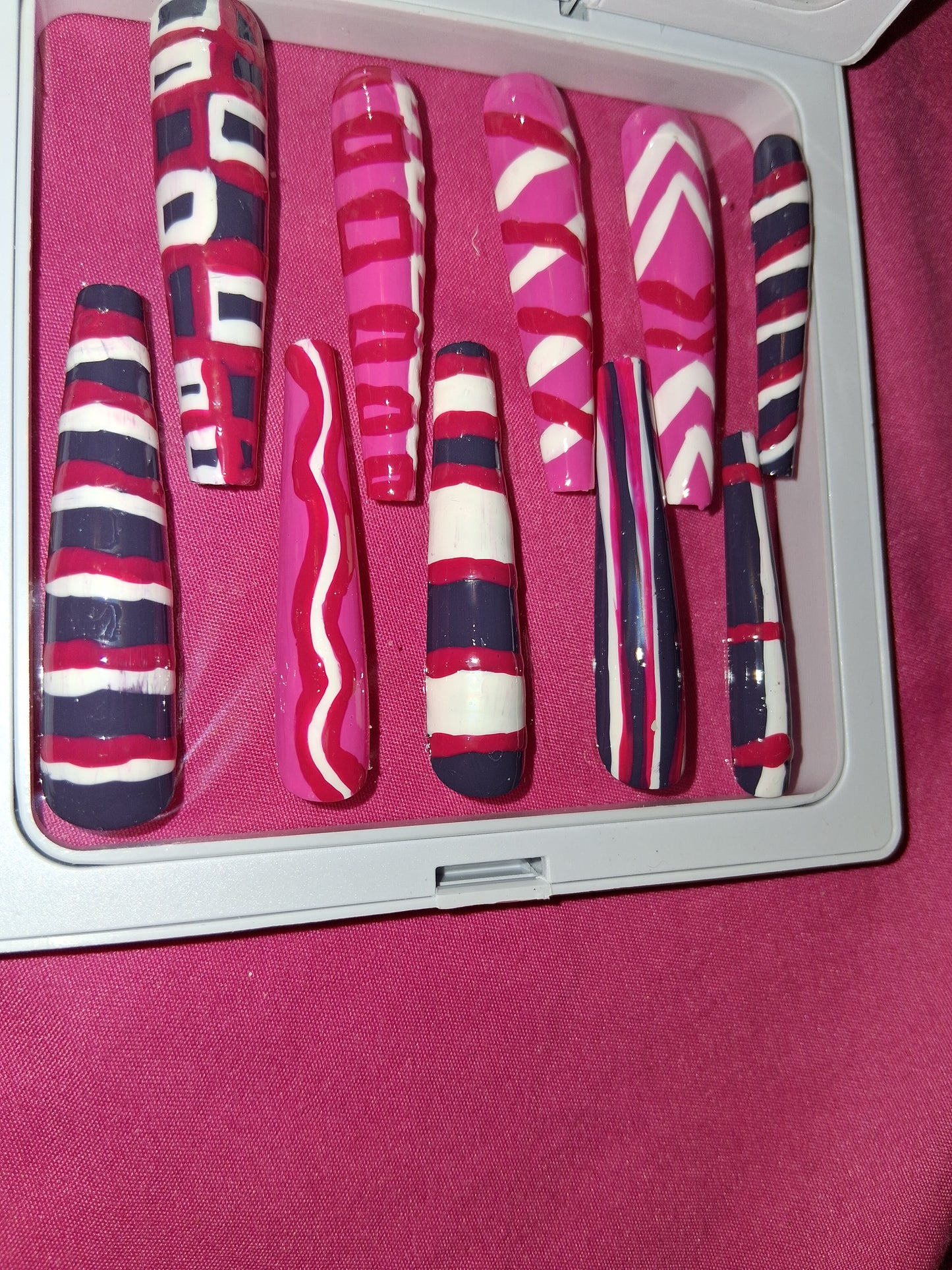 COCOMONEY NAILS CUSTOM 1 OF 1 GLUE ON PRESS ON COMES WITH FREE GIFTS #p54