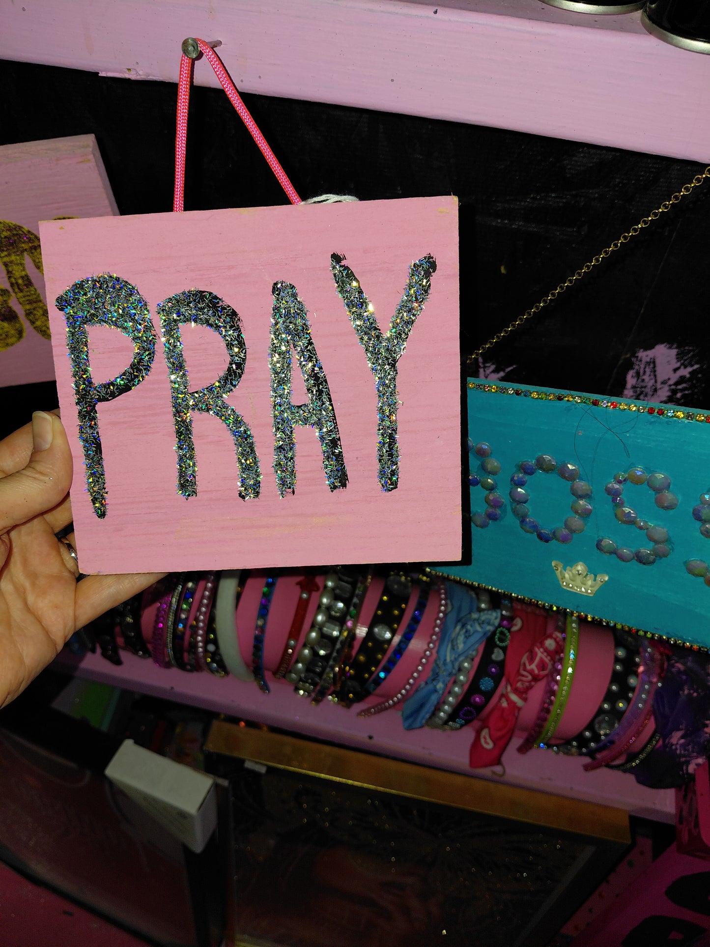 COCOMONEY ART Pray 1 OF 1 CUSTOM PIECE BY COCOMONEY painting on wood