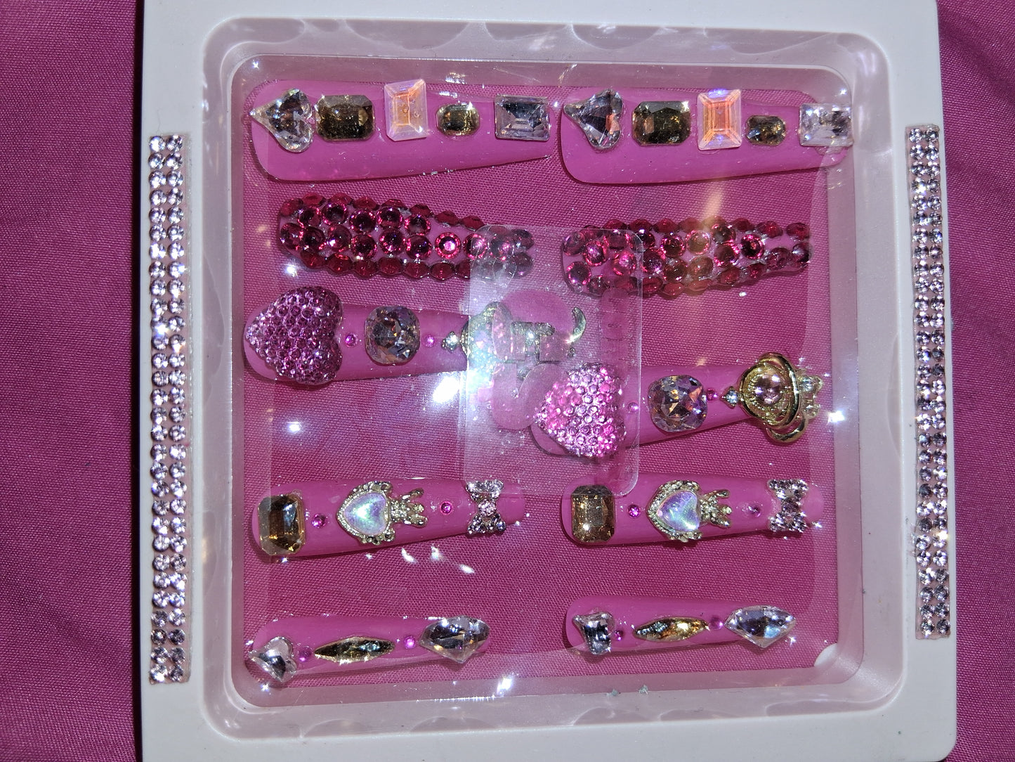 COCOMONEY NAILS CUSTOM 1 OF 1 GLUE ON PRESS ON COMES WITH FREE GIFTS #o96