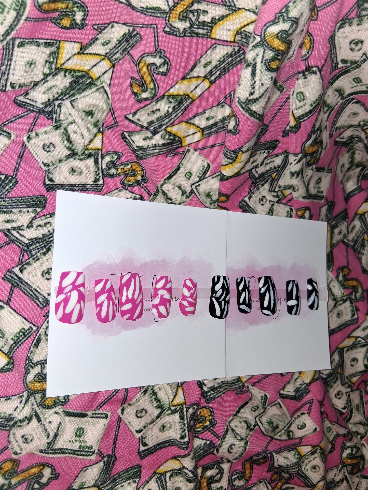 COCOMONEY NAILS CUSTOM 1 OF 1 GLUE ON PRESS ON COMES WITH FREE GIFTS #g20
