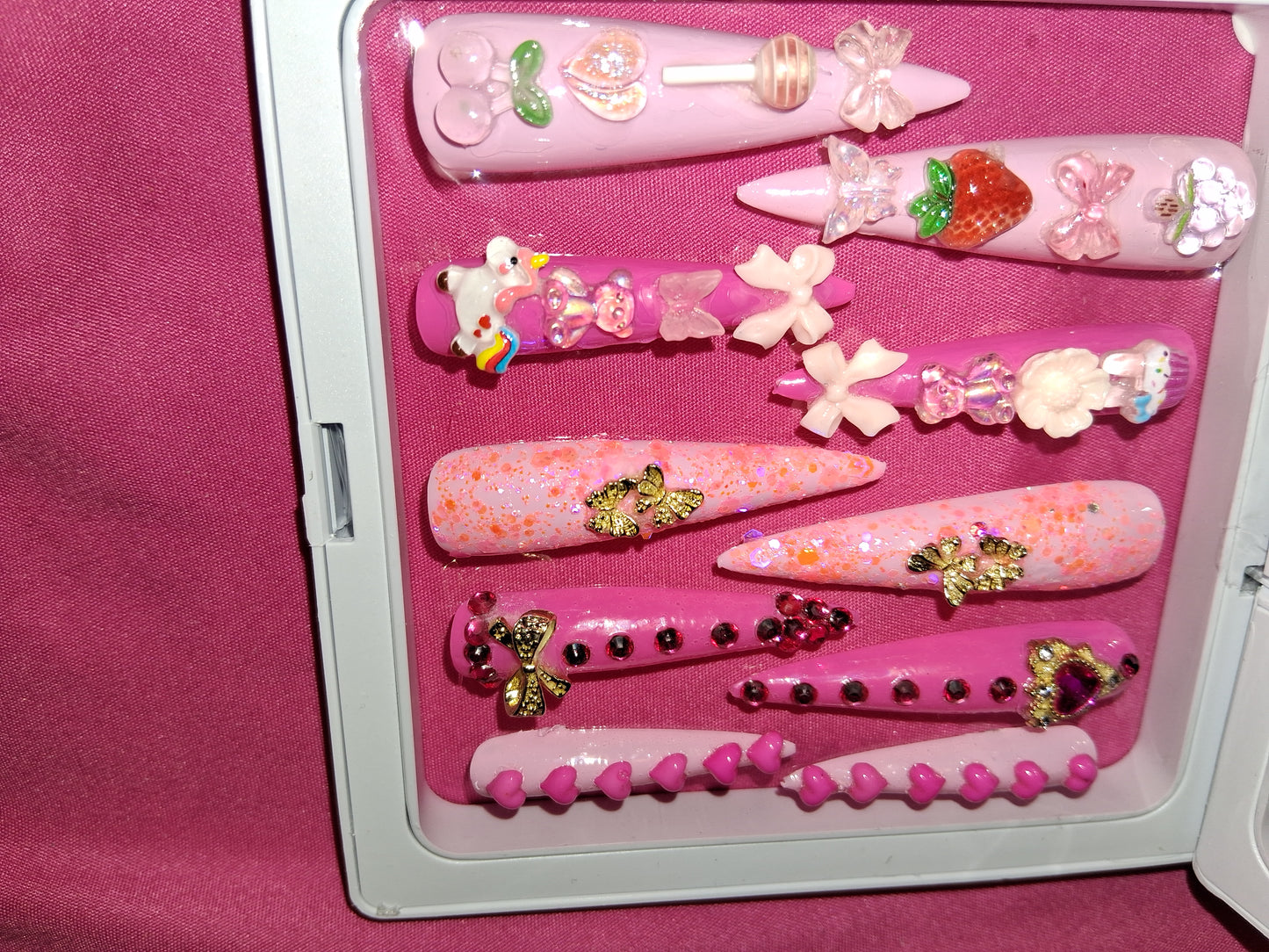 COCOMONEY NAILS CUSTOM 1 OF 1 GLUE ON PRESS ON COMES WITH FREE GIFTS #p7