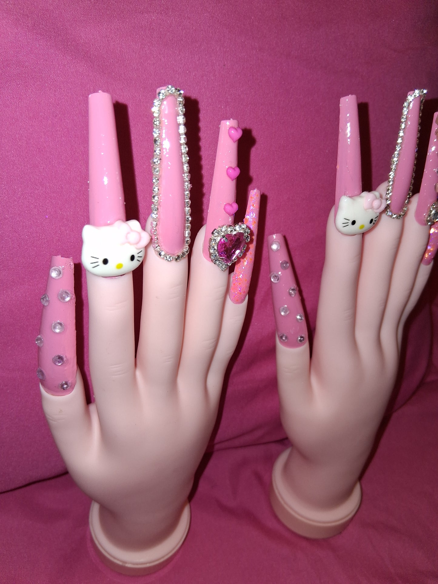 COCOMONEY NAILS CUSTOM 1 OF 1 GLUE ON PRESS ON COMES WITH FREE GIFTS #o51