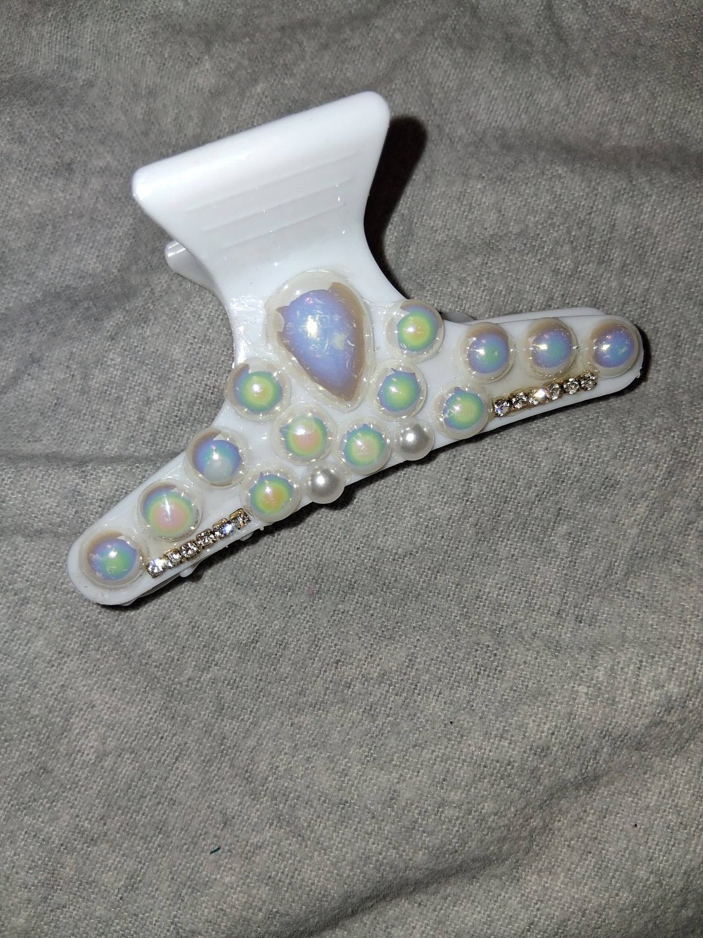 COCOMONEY HAIR CLIP 3INCH CUSTOM 1 OF A KIND PIECE with gemstones