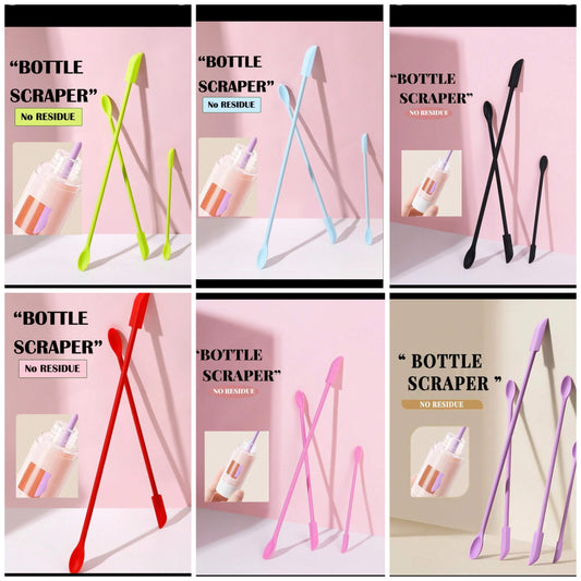 3pcs Silicone Empty Bottle Scraper, Foundation Spatula, Shower Gel Scraper