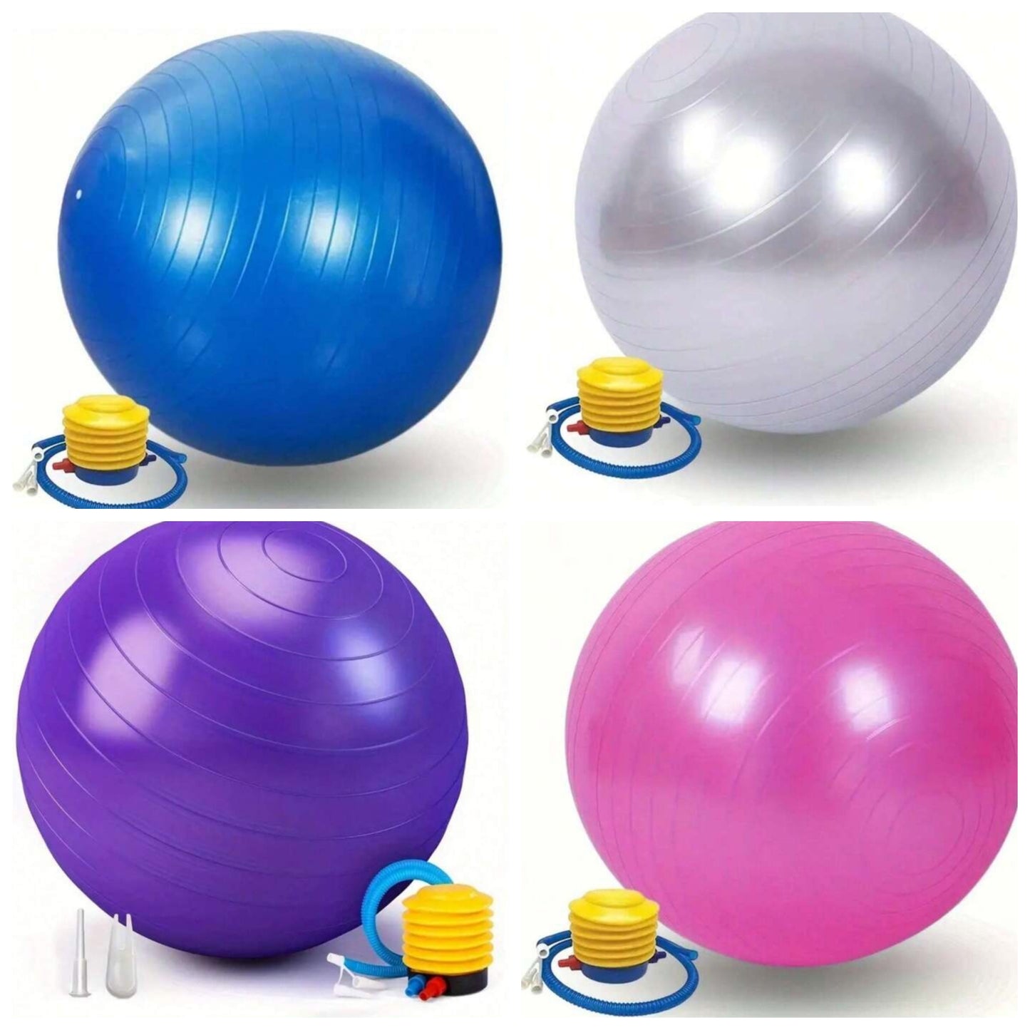 -65cm Premium Anti-Burst Yoga Ball - Improve Core Strength, Postnatal Rehabilitation And Fitness Training. Thick, Durable, Anti-Burst Design For Safe Workout (Pump Included)