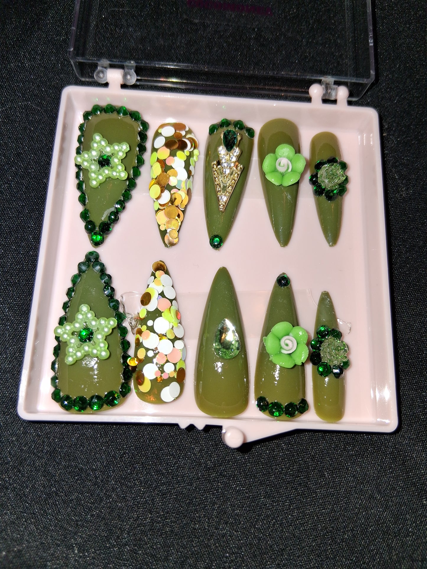 COCOMONEY NAILS CUSTOM ONE OF A KIND PIECES WITH NAIL BAG AND FREE GIFTS