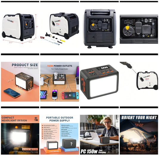 Portable Power Station 150W Small Solar Power Bank 99.9Wh With 3500+ Cycles LiFePo4 Battery (LFP), PD18W, USB QC3.0, 2 110V AC Outlet, Outdoor LED For CPAP Home Camping Emergency Backup