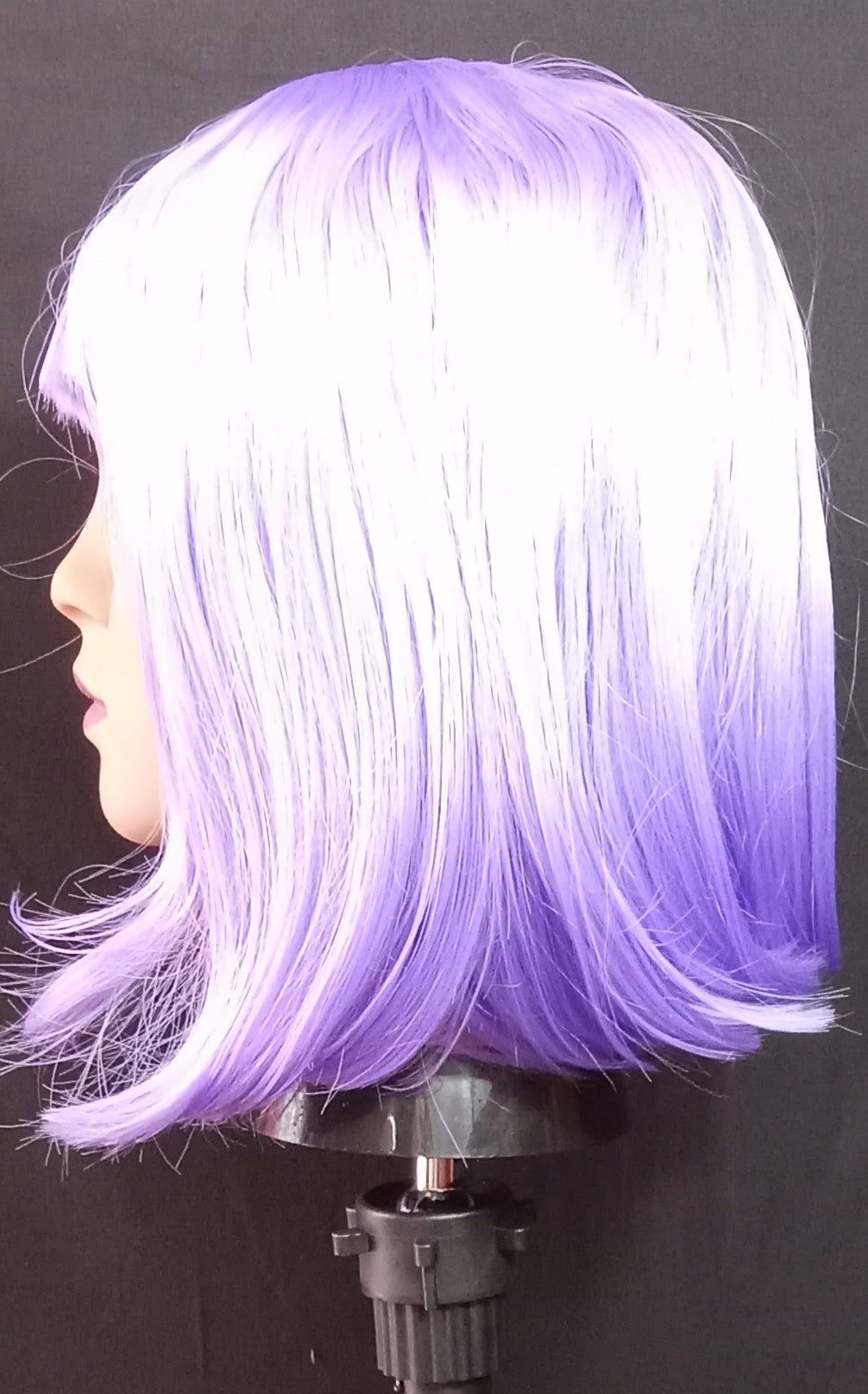 COCOMONEY WIG PURPLE SHORT BOB STRAIGHT SYNTHETIC