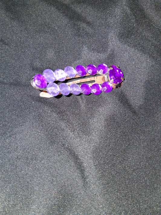 COCOMONEY HAIR CLIP 3INCH CUSTOM 1 OF A KIND PIECE with gemstones