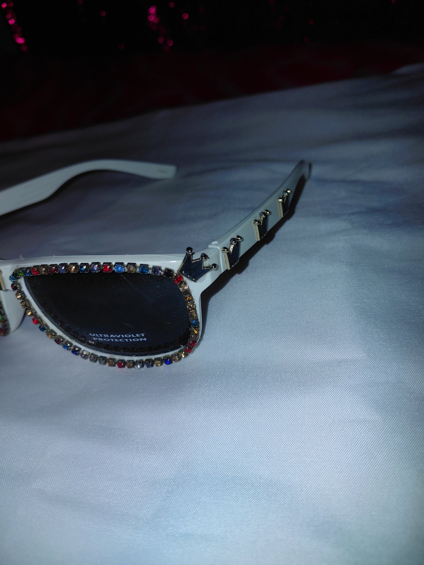 Cocomoney Glasses custom 1 of 1 pair sunglasses gemstones plastic materials uv COCOMONEY.STORE