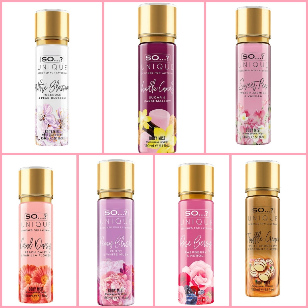 Perfumes for Women with Fresh, Floral, Sweet Scents - 6 Hour Wear Body Spray for Women - Travel Size Gift Set - 6 pcs