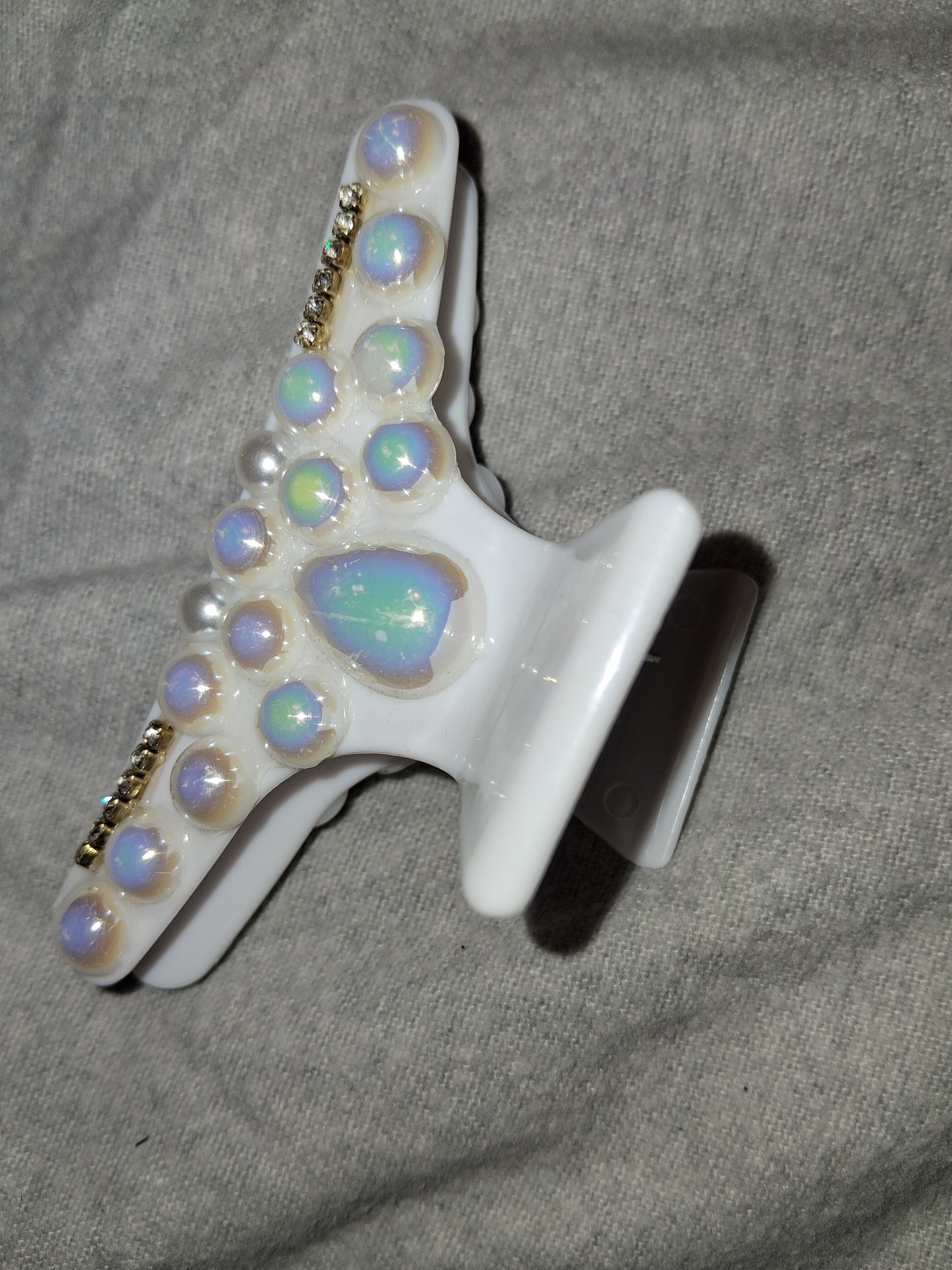 COCOMONEY HAIR CLIP 3INCH CUSTOM 1 OF A KIND PIECE with gemstones