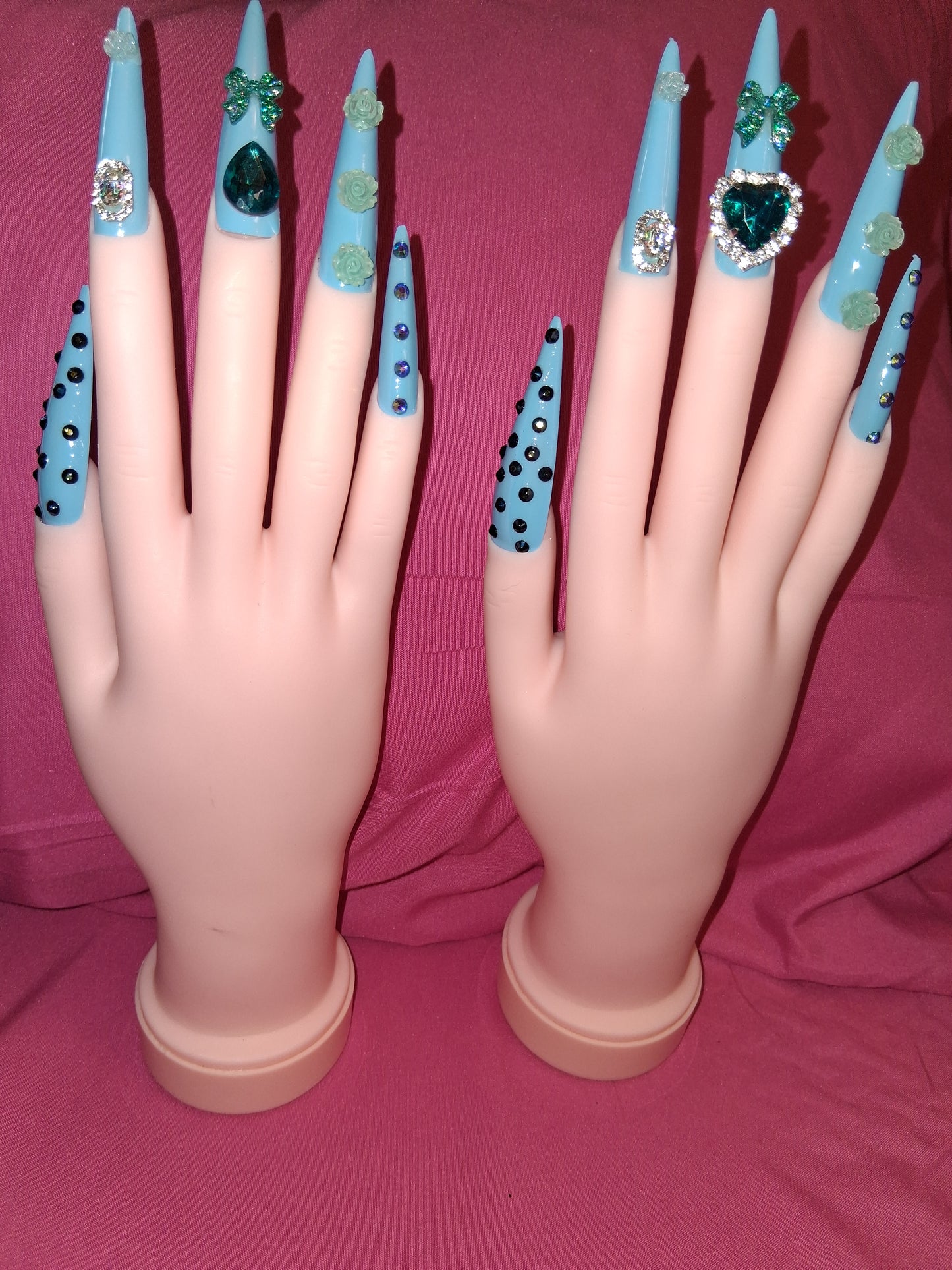 COCOMONEY NAILS CUSTOM 1 OF 1 GLUE ON PRESS ON COMES WITH FREE GIFTS #o26