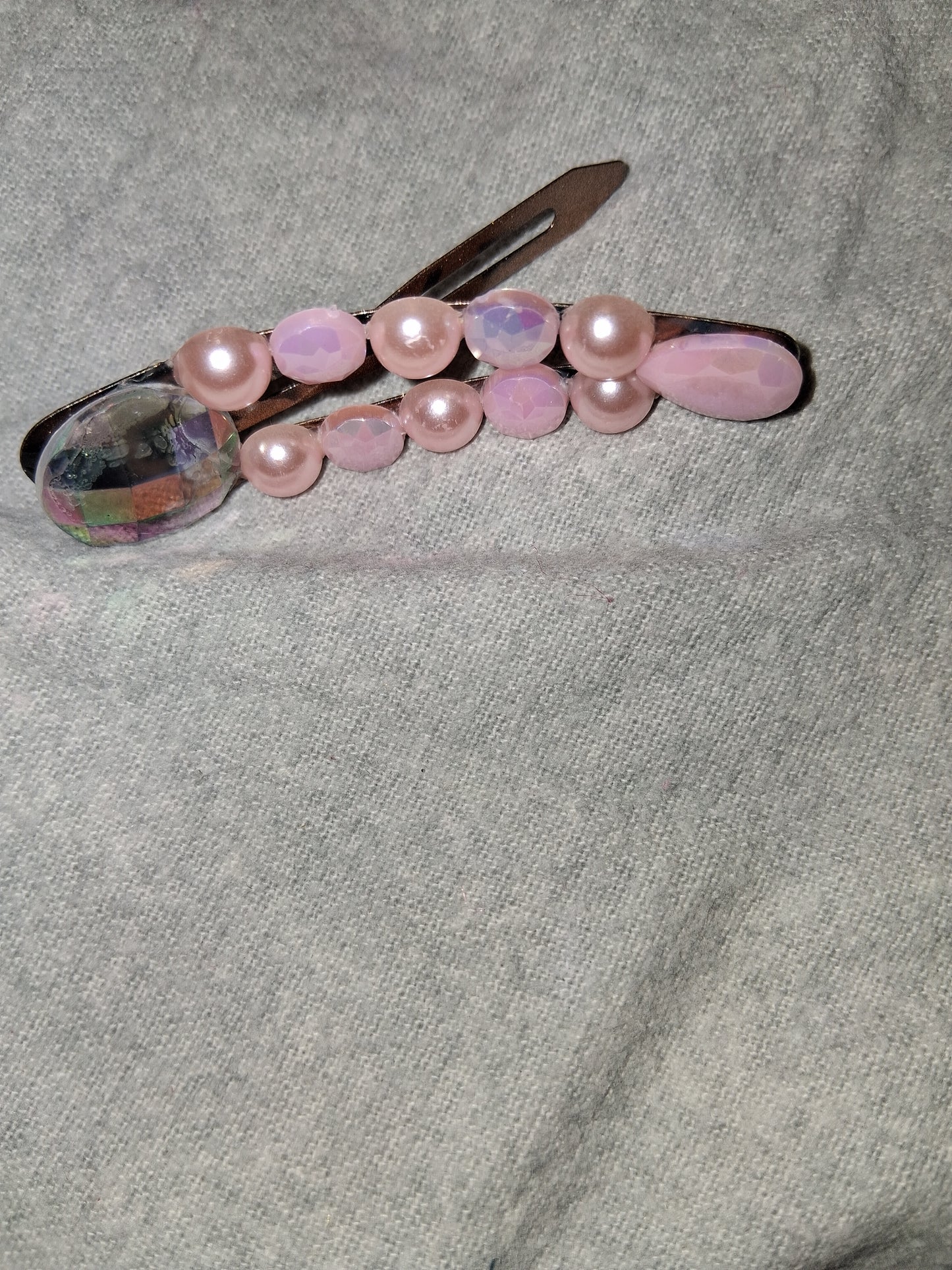 COCOMONEY HAIR CLIP 3INCH CUSTOM 1 OF A KIND PIECE with gemstones