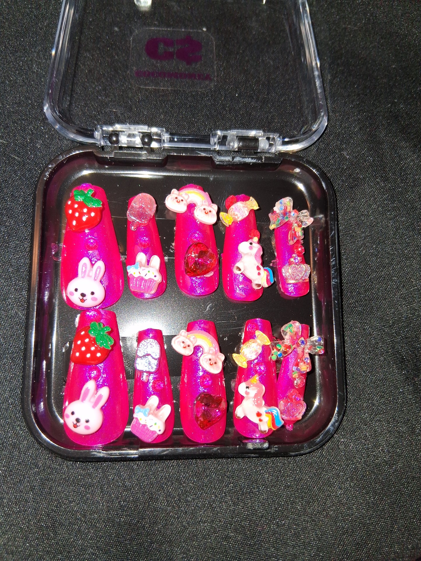 COCOMONEY NAILS CUSTOM ONE OF A KIND PIECES WITH NAIL BAG AND FREE GIFTS ACRYLIC