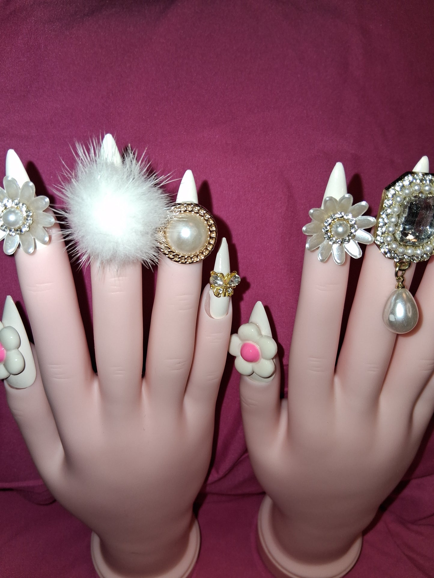 COCOMONEY NAILS CUSTOM 1 OF 1 GLUE ON PRESS ON COMES WITH FREE GIFTS #o19