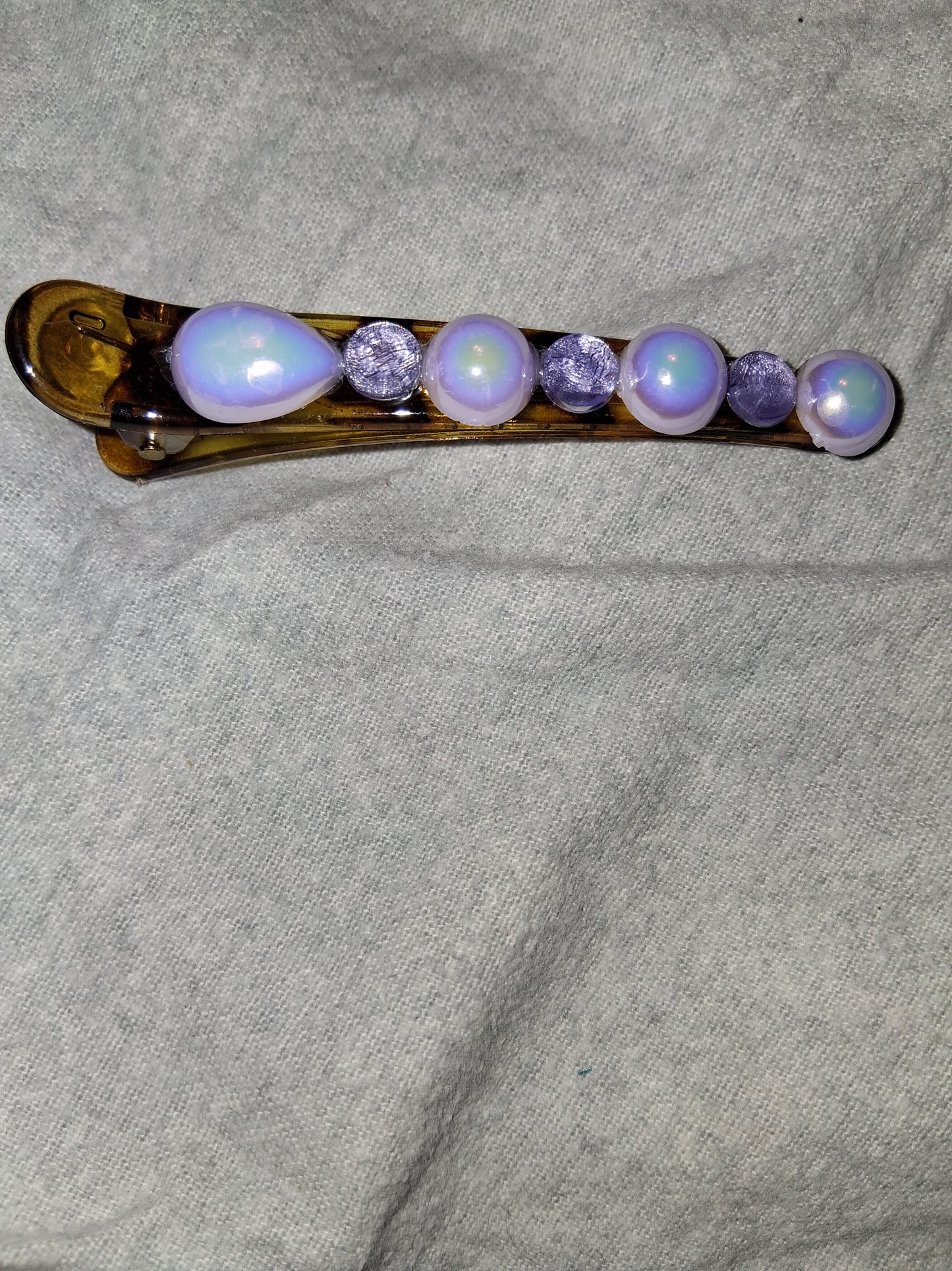 COCOMONEY HAIR CLIP 3INCH CUSTOM 1 OF A KIND PIECE with gemstones
