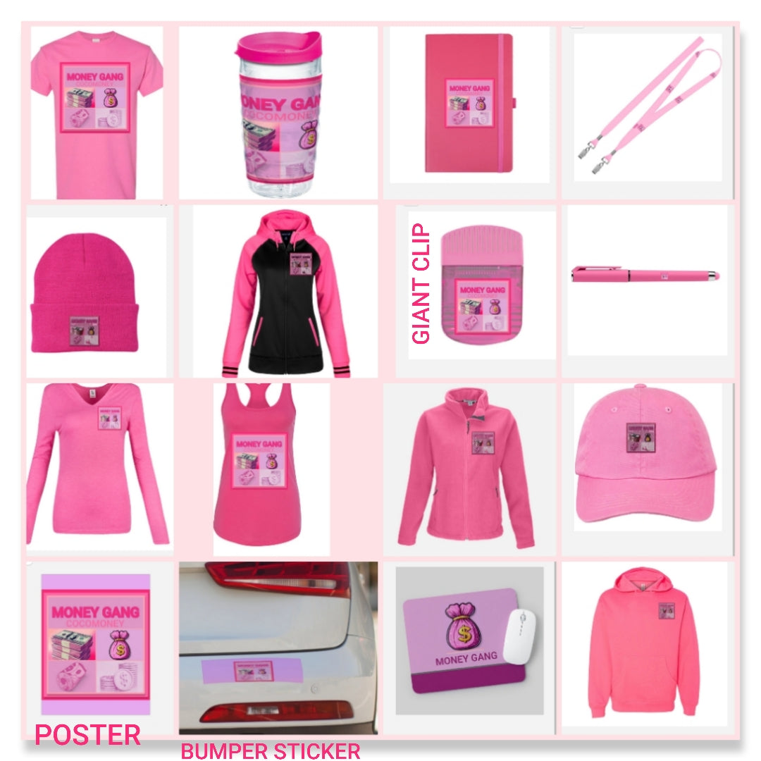 Money Gang Pink Merch Collection