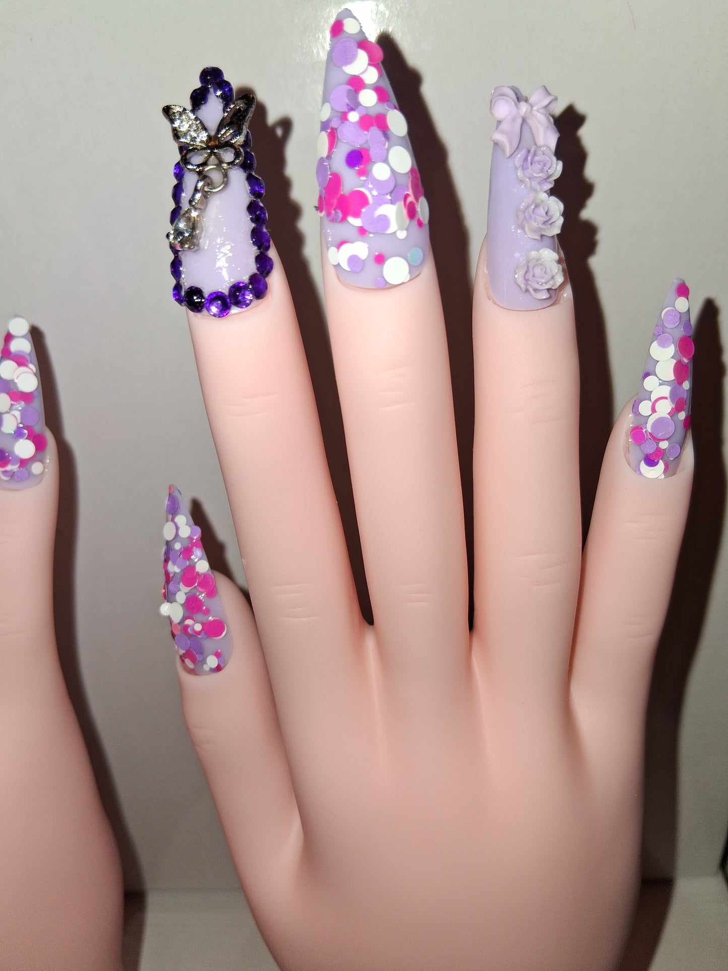 COCOMONEY NAILS CUSTOM 1 OF 1 GLUE ON PRESS ON COMES WITH FREE GIFTS #o52