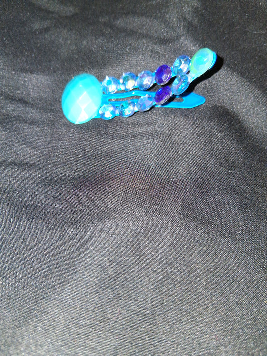 COCOMONEY HAIR CLIP 3INCH CUSTOM 1 OF A KIND PIECE with gemstones