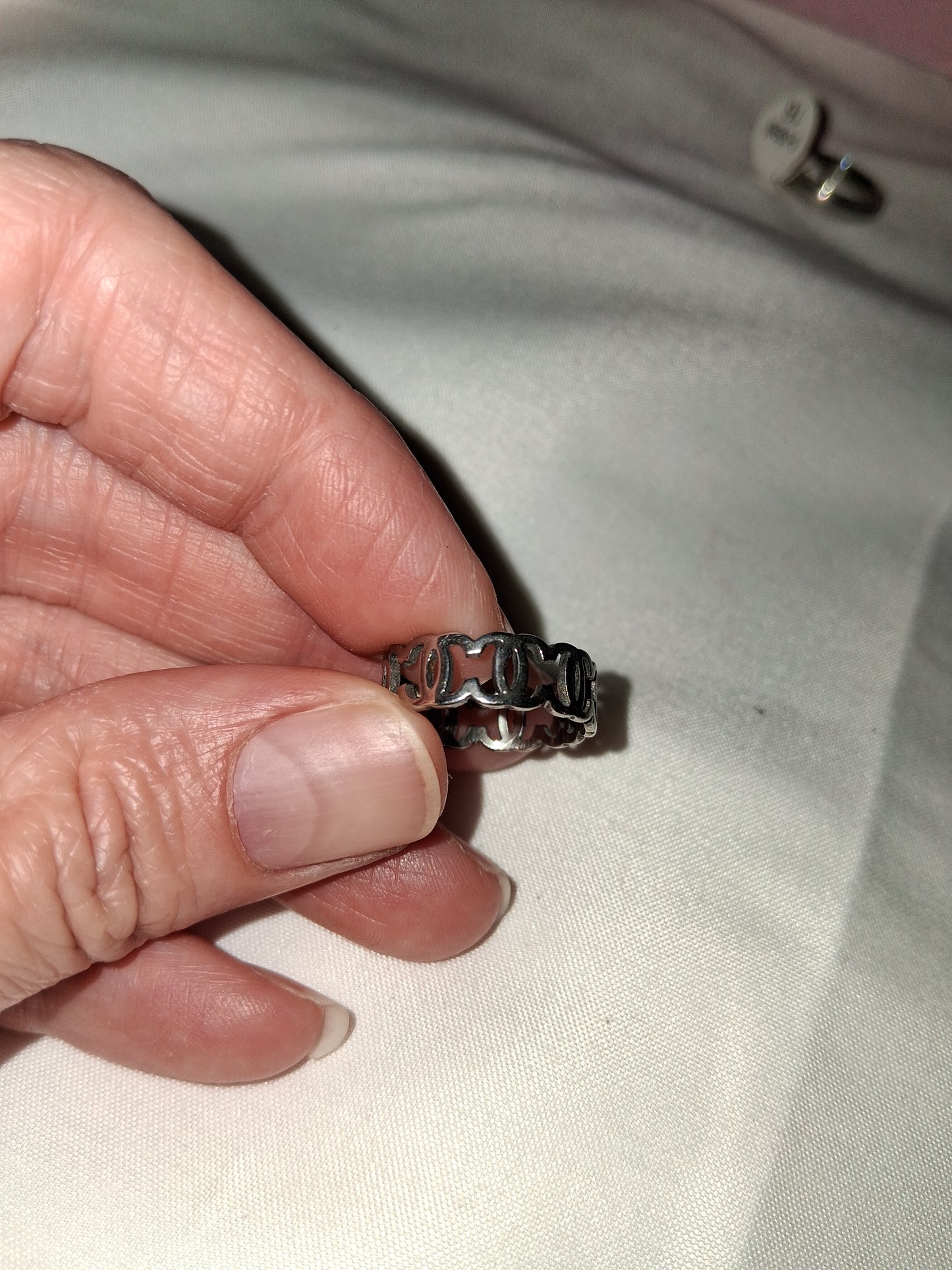 Unisex stainless steel ring size 8