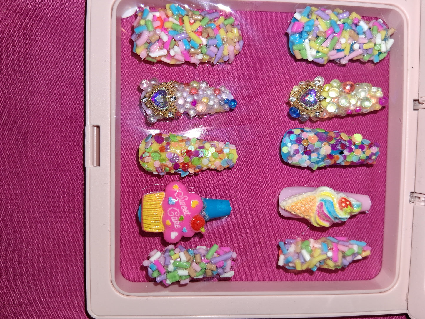 COCOMONEY NAILS CUSTOM 1 OF 1 GLUE ON PRESS ON COMES WITH FREE GIFTS #p10