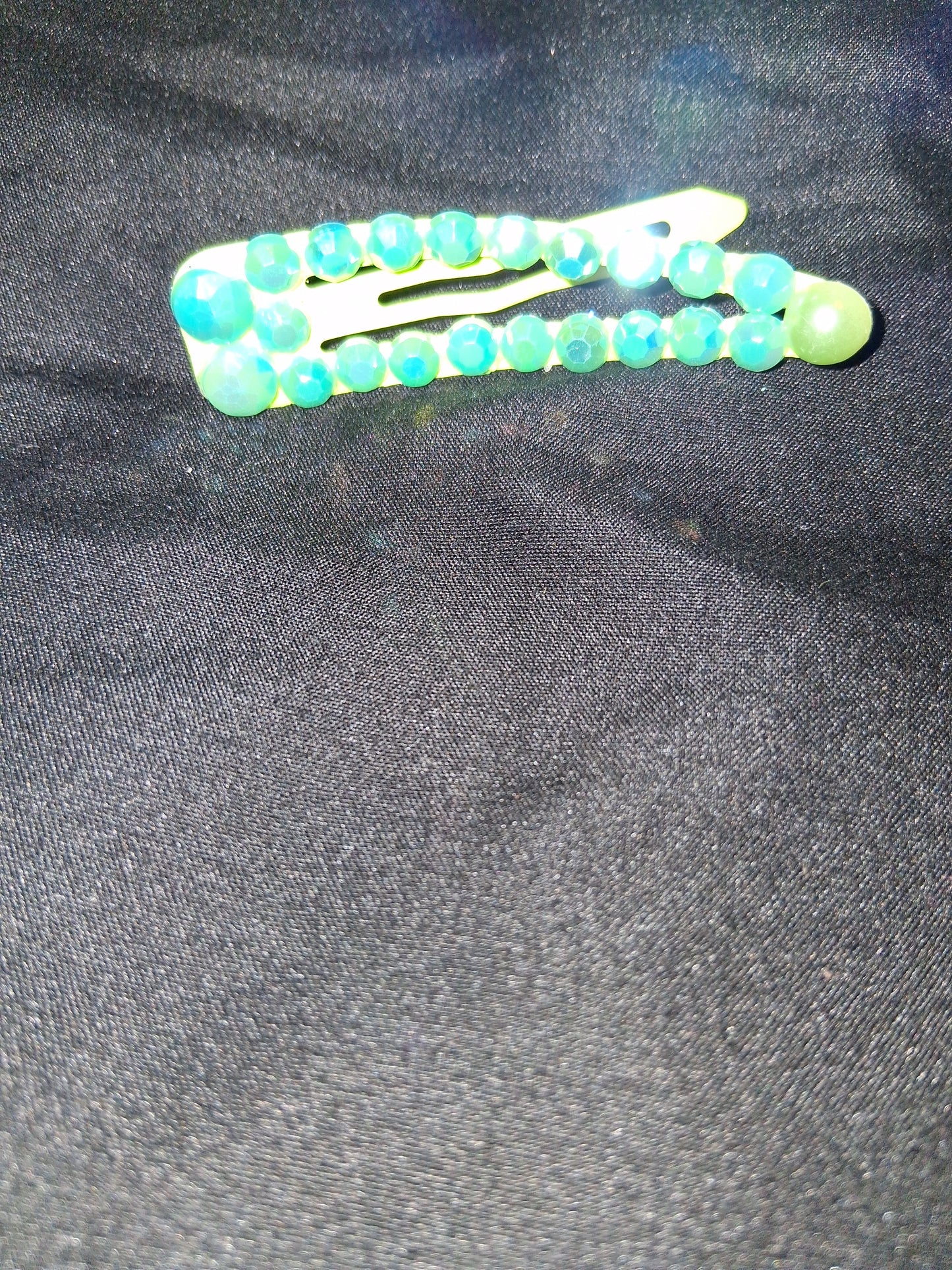 COCOMONEY HAIR CLIP 3INCH CUSTOM 1 OF A KIND PIECE with gemstones