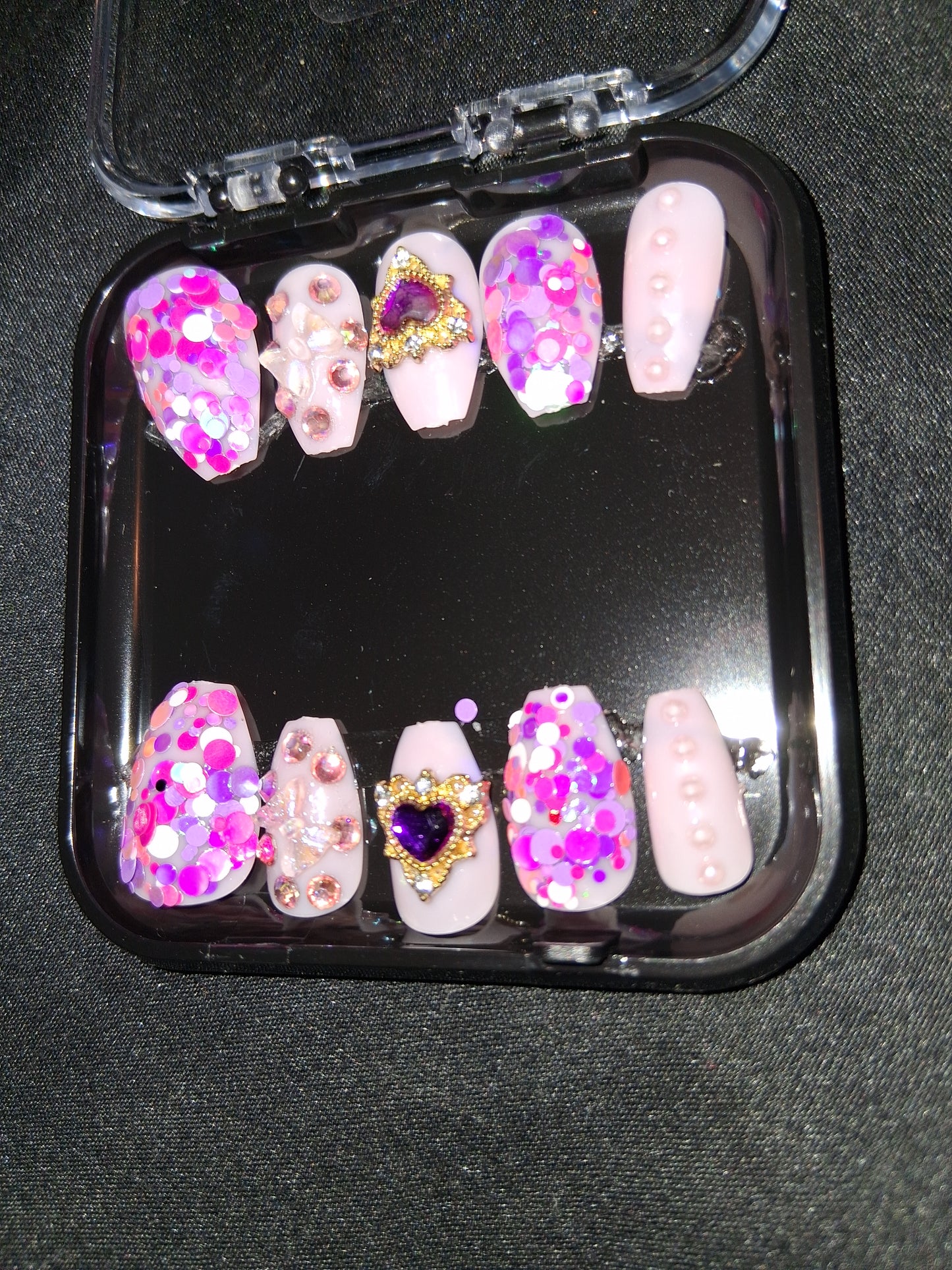 COCOMONEY NAILS CUSTOM ONE OF A KIND PIECES WITH NAIL BAG AND FREE GIFTS