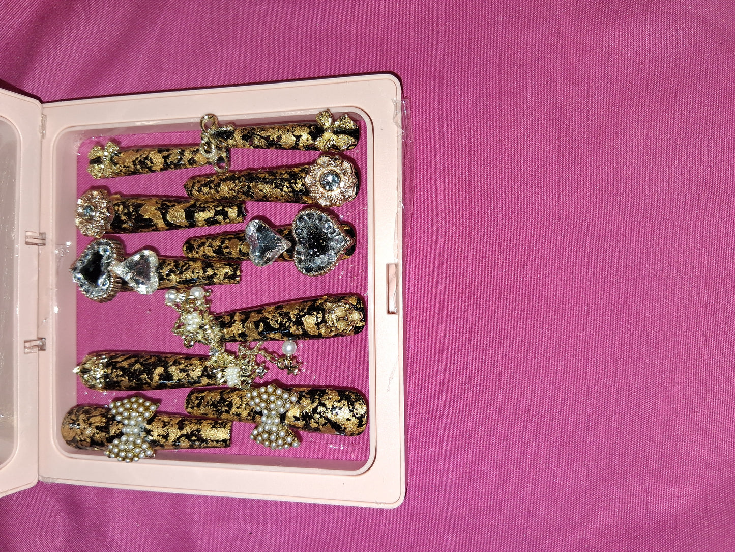 COCOMONEY NAILS CUSTOM 1 OF 1 GLUE ON PRESS ON COMES WITH FREE GIFTS #o38