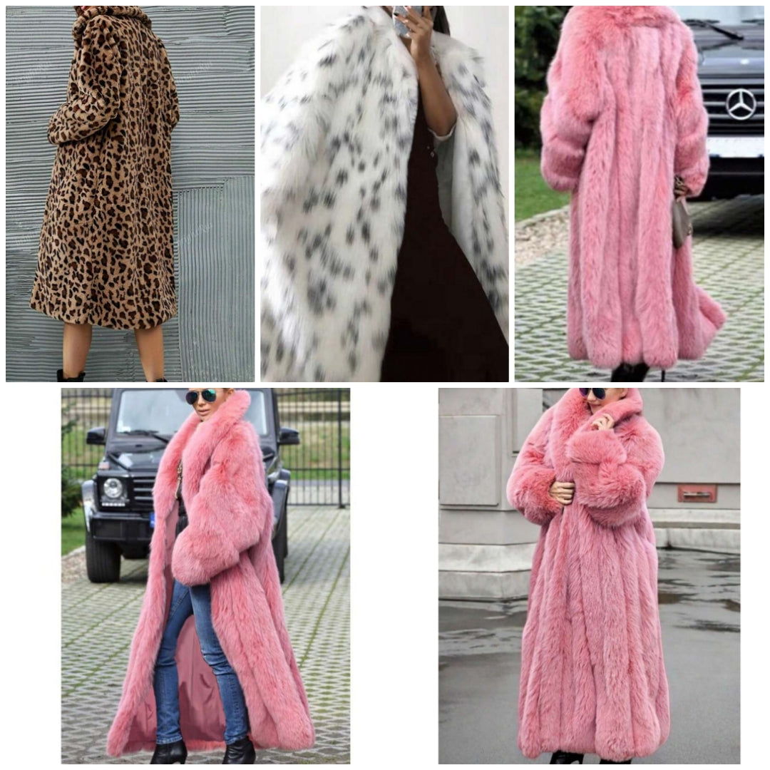 Faux Fur Winter Long Soft Coat Women's Fur Jacket Overcoat Topcoat Outerwear