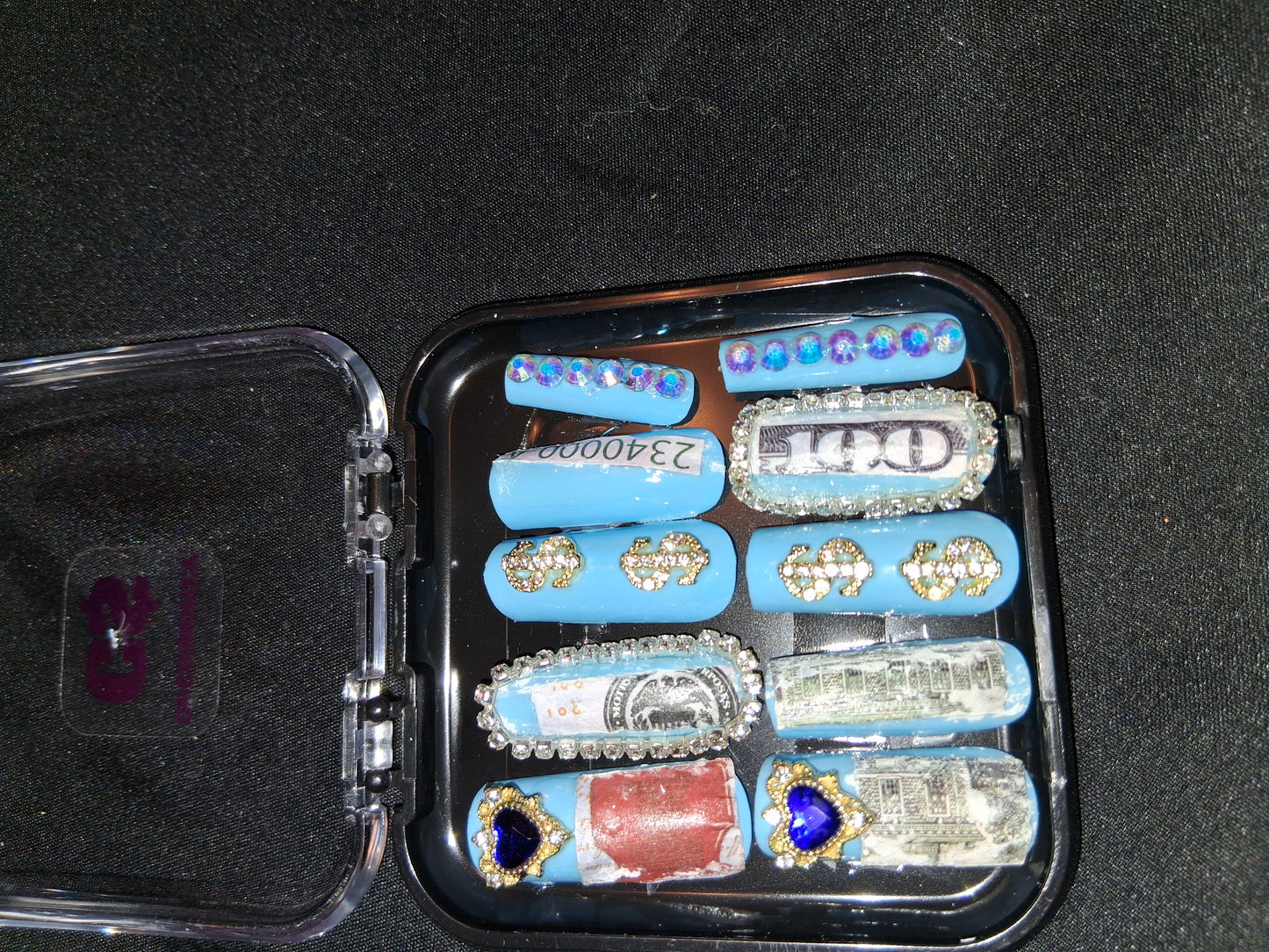 COCOMONEY NAILS CUSTOM ONE OF A KIND PIECES WITH NAIL BAG AND FREE GIFTS